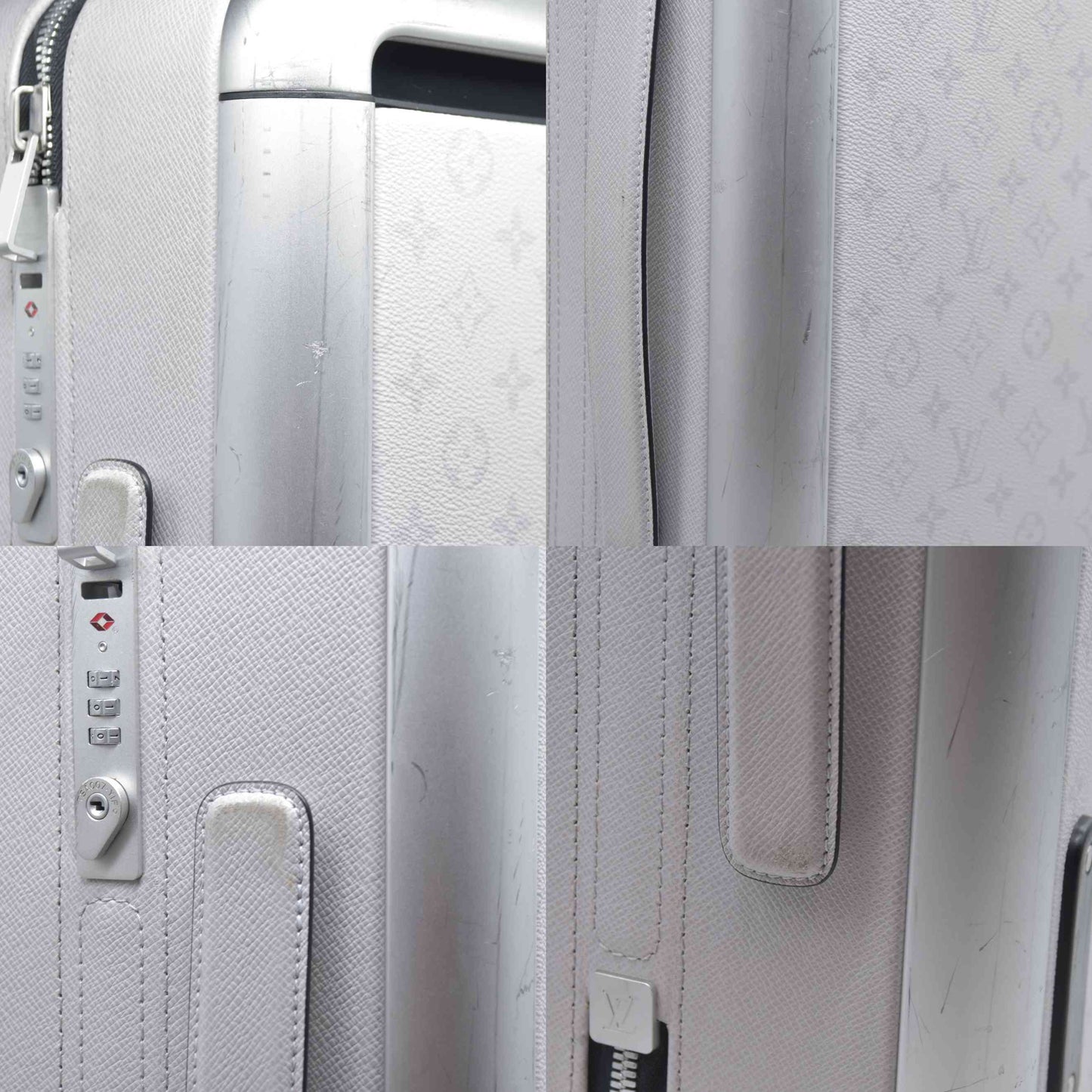 $4050 Louis Vuitton Taigarama Horizon 55 Optic White