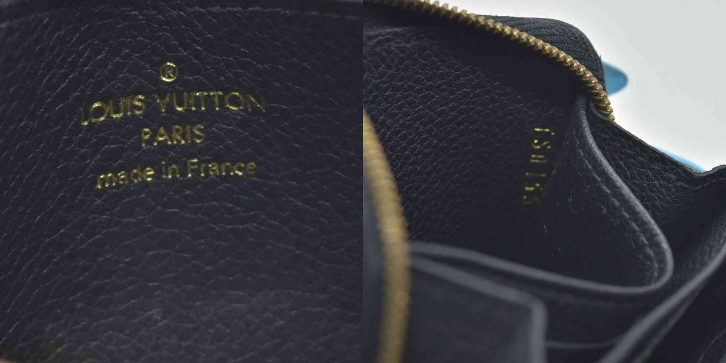$760 2015 Louis Vuitton Monogram Empreinte Zippy Zip Around Wallet Coin Purse TS0155