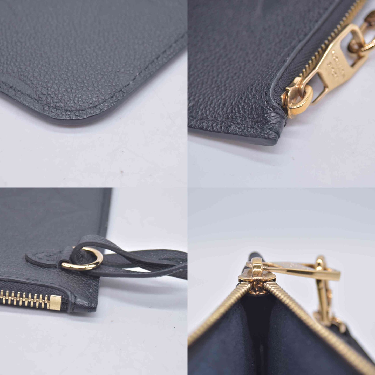 Louis Vuitton Black Empreinte Giant Neverfull Pouch RFID