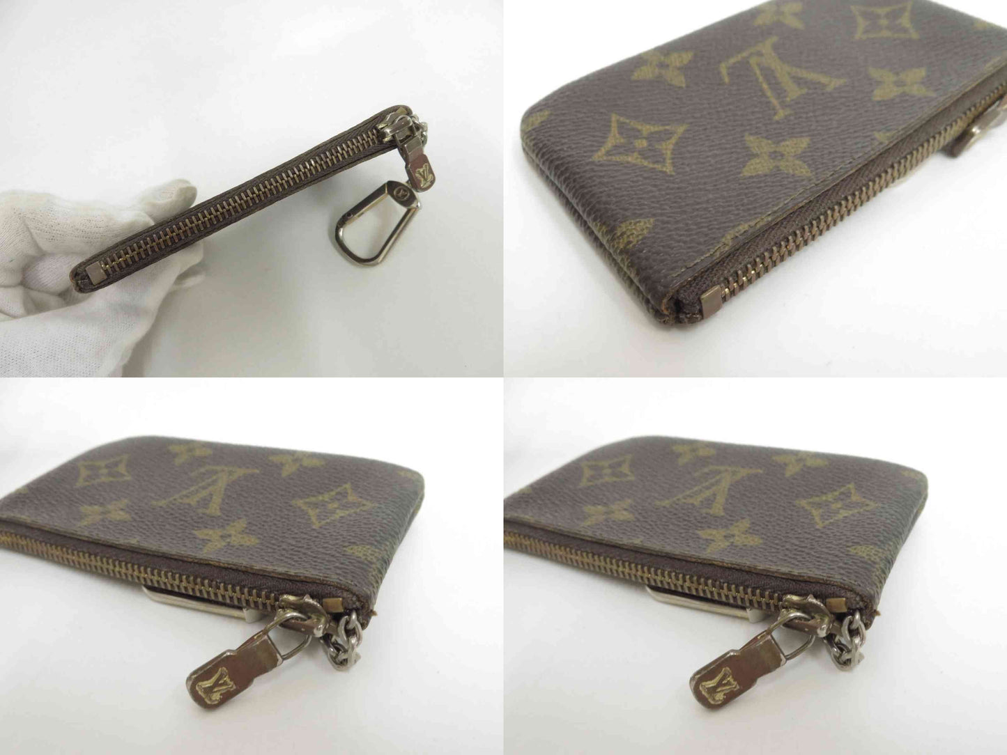 $345 LOUIS VUITTON Monogram Coin Purse Key Pochette Cles 8904ET