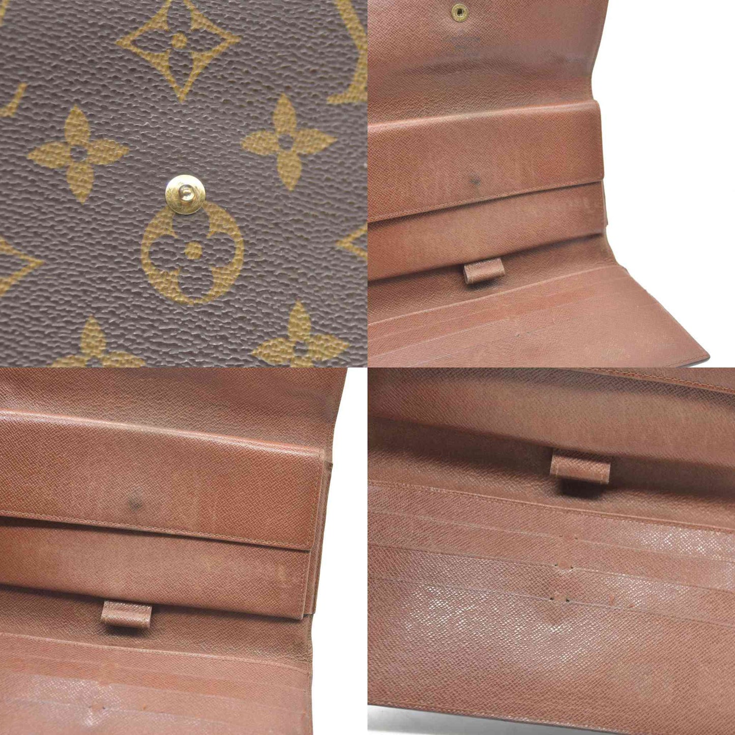 Louis Vuitton Monogram Porte Tresor International Trifold Long Wallet TH0026