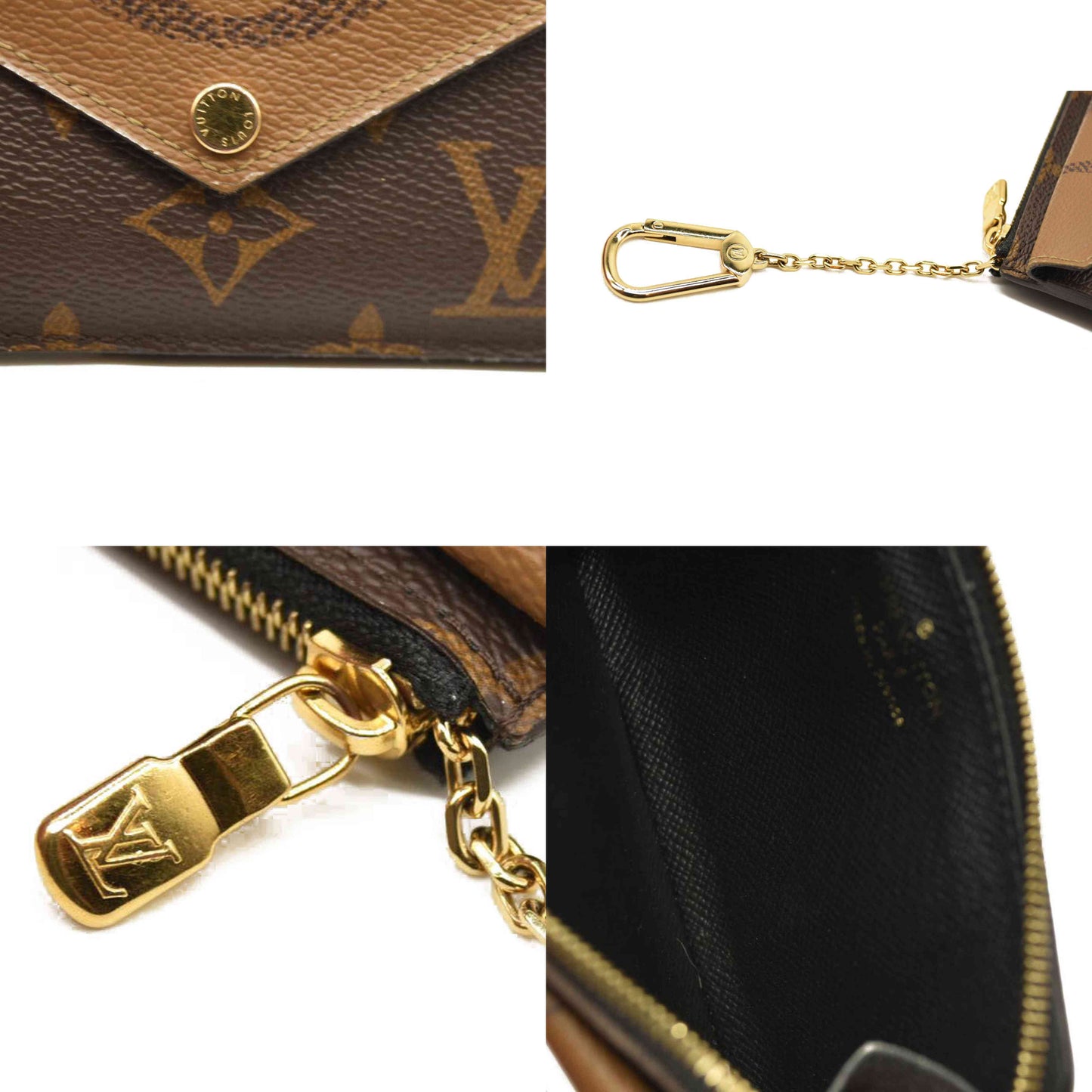 Louis Vuitton  Reverse Monogram Recto Verso Card Holder Brown