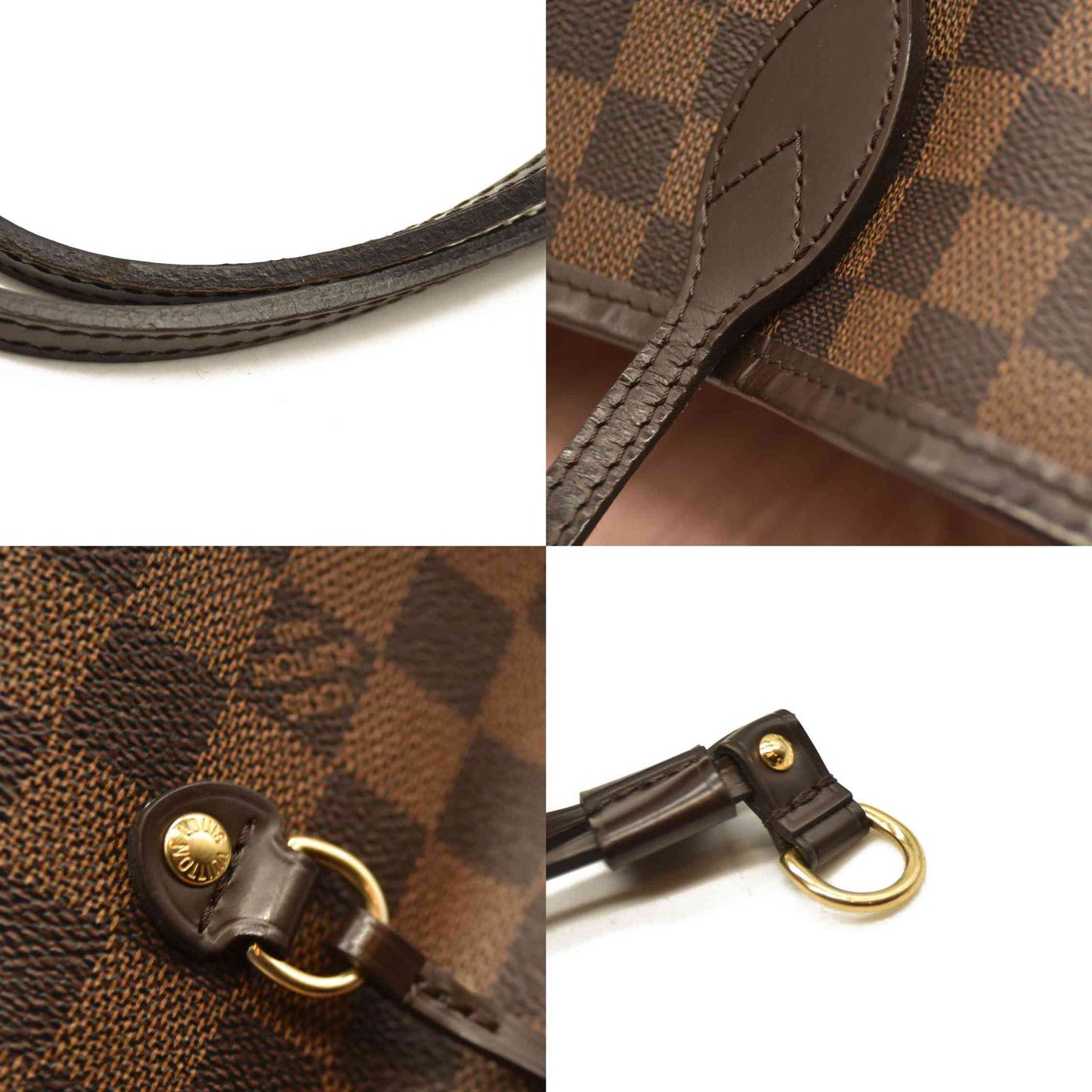 Louis Vuitton  Damier Ebene Neo Neverfull MM Rose Ballerine - Minor Stains on interior
