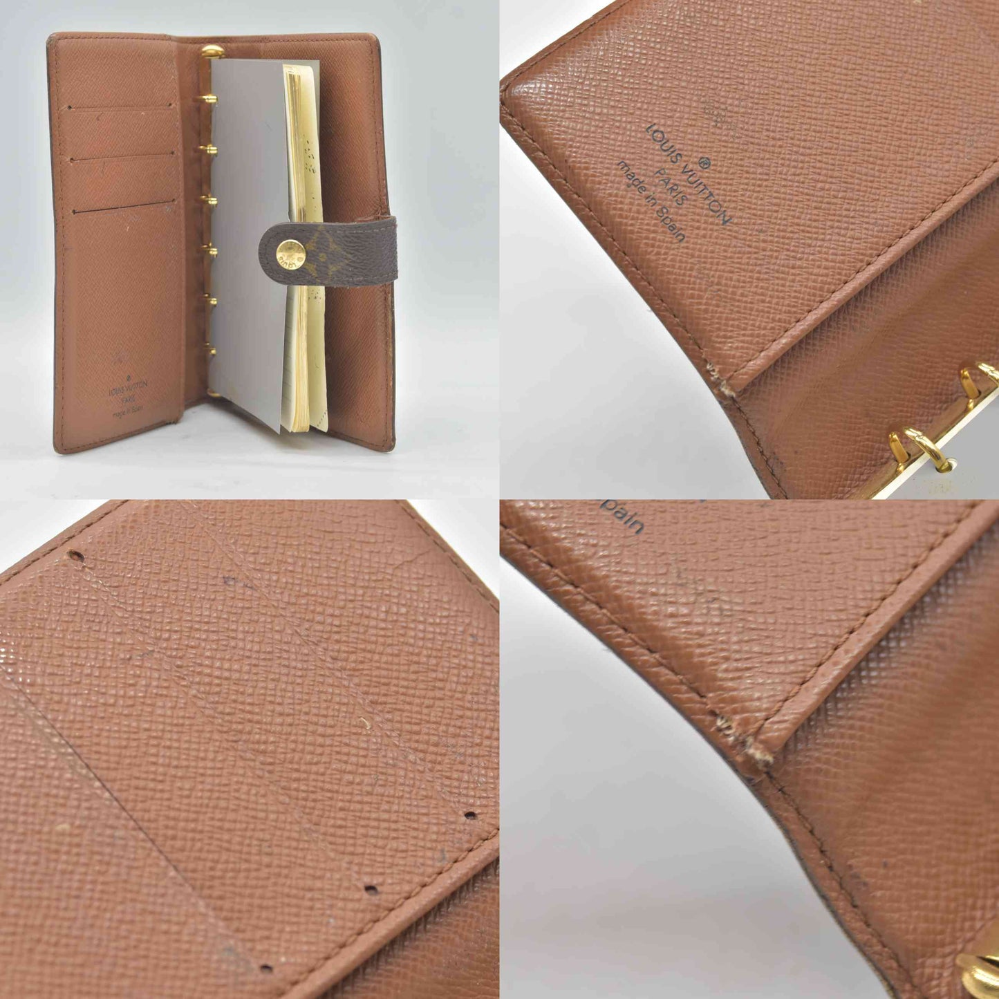 $505 1998 LOUIS VUITTON Monogram Small Ring Agenda Cover CA1908