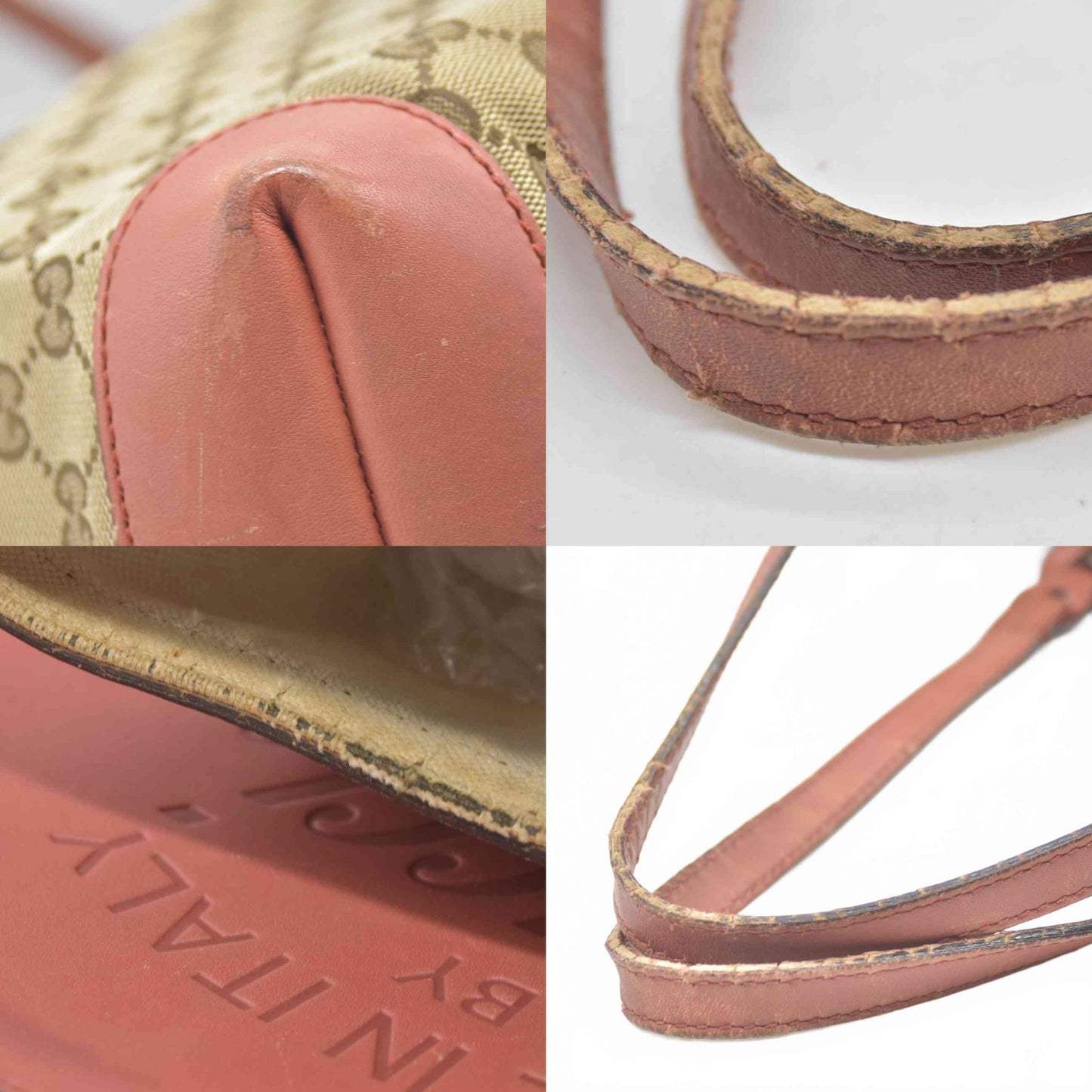 $1040 Gucci Monogram Medium Supreme Craft Tote Red