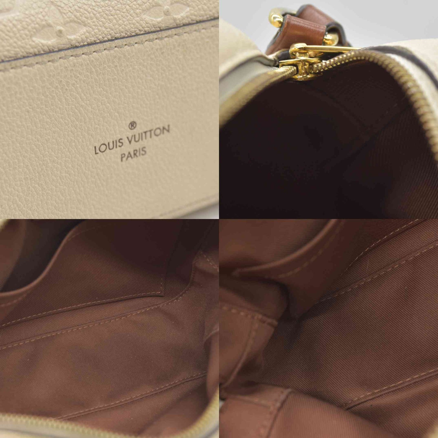 $1890 LOUIS VUITTON  Empreinte Saintonge Creme CA0169