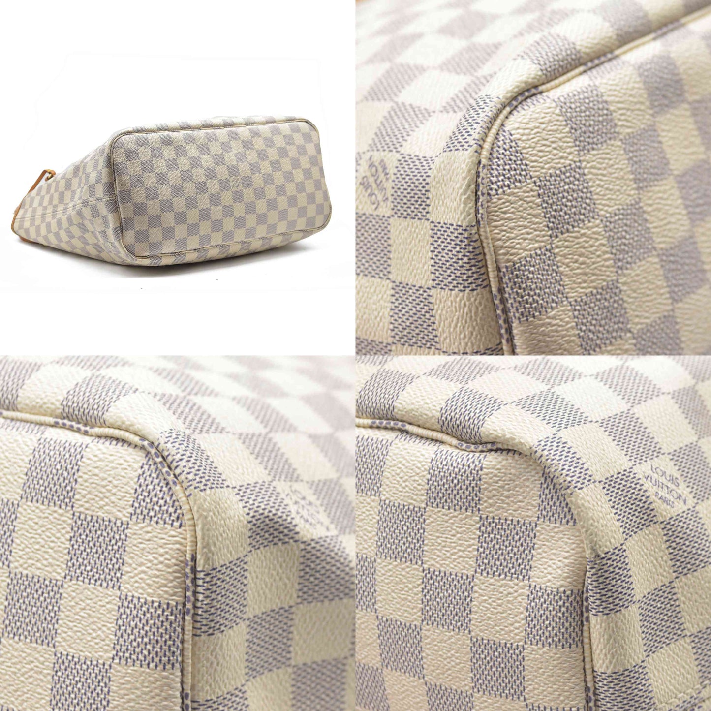 AUCTION $2170 Louis Vuitton  Damier Azur Neo Neverfull MM Rose Ballerine