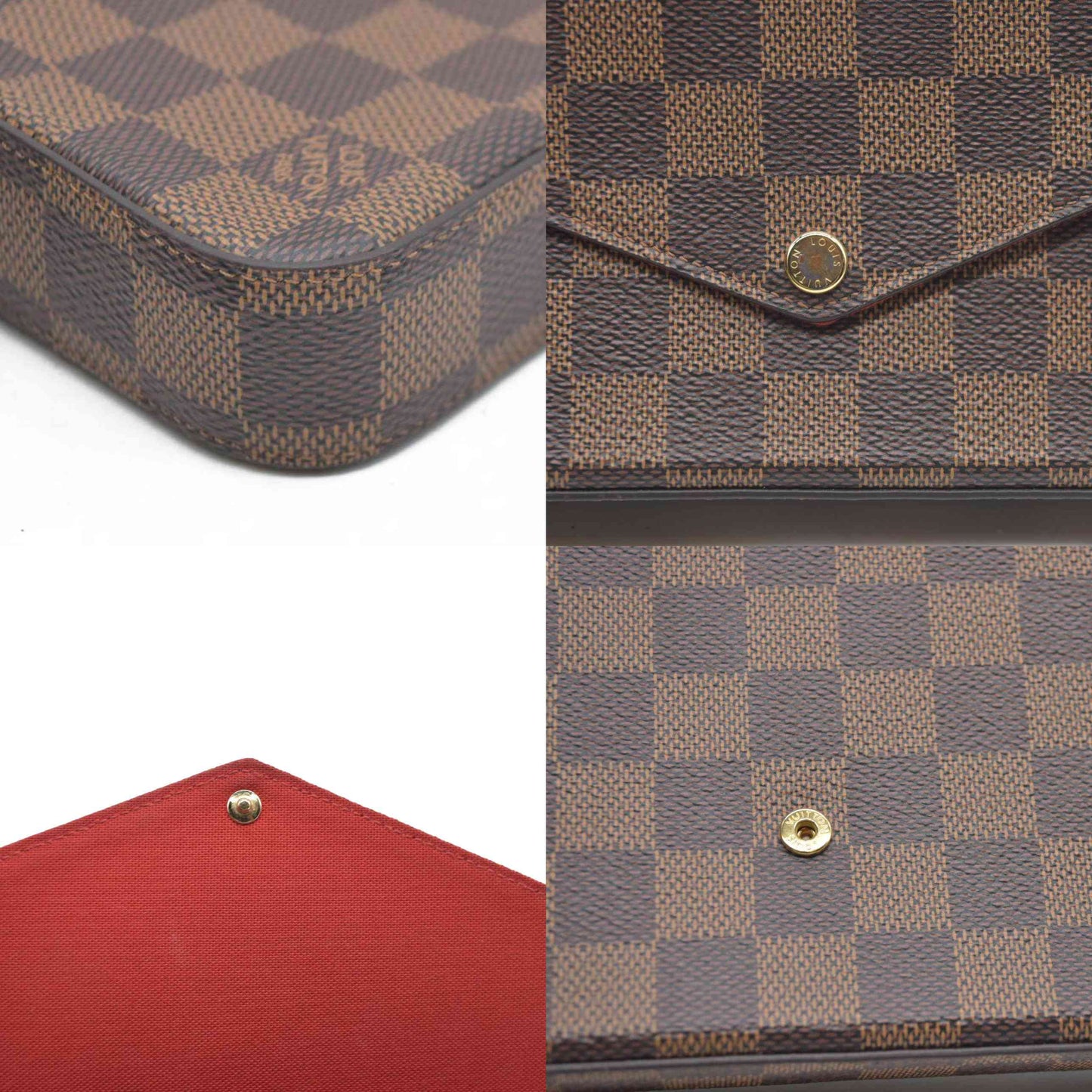 $1580 Louis Vuitton Damier Ebene Pochette Félicie