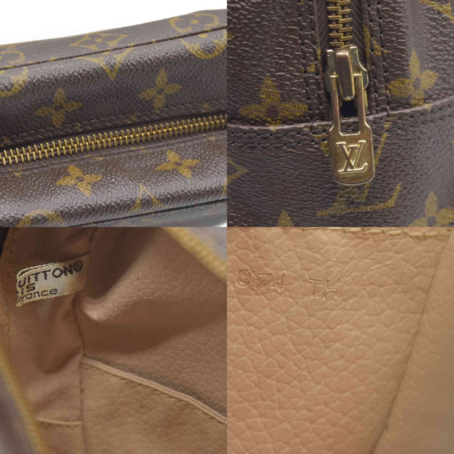$660 CONSIGNMENT Louis Vuitton Monogram Trousse Toilette 28 MM  874TH 1987
