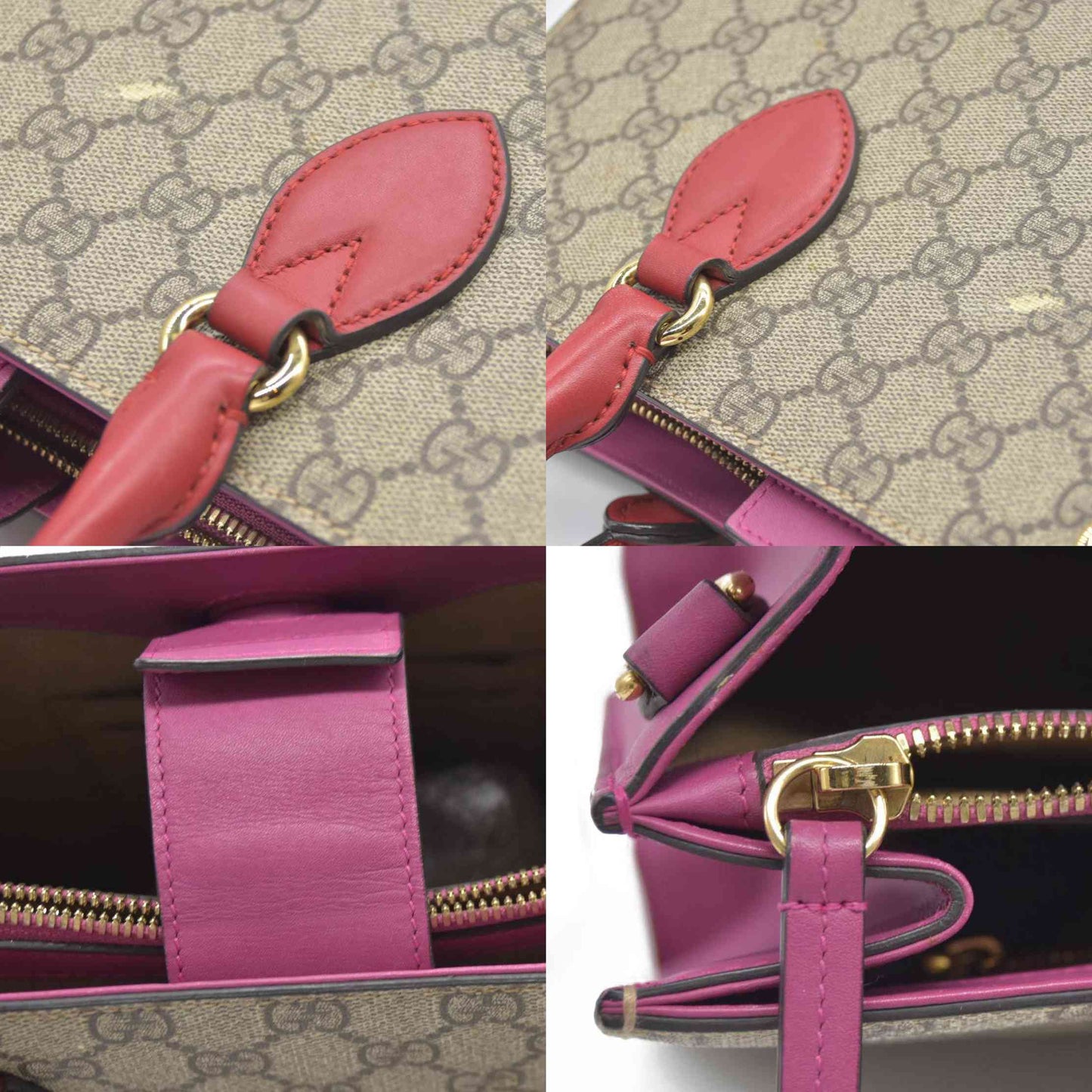 $1300 Gucci GG Supreme Linea A Tote Bag in Beige Coated Canvas