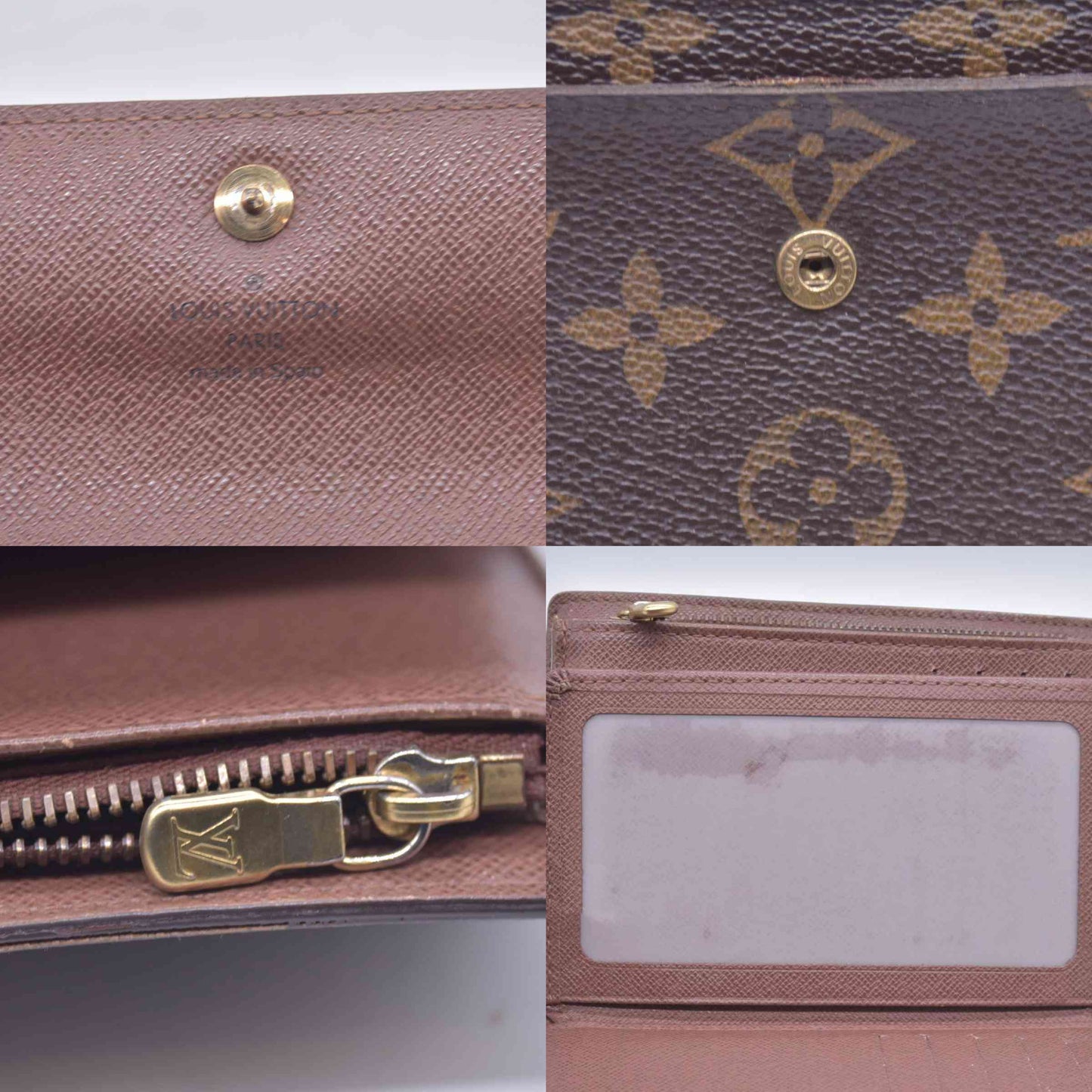$550 Louis Vuitton Monogram Porte Tresor Etui Papiers Wallet