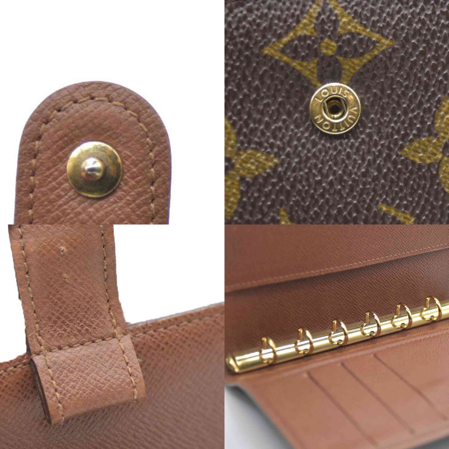 AUCTION $495 Louis Vuitton Monogram Agenda PM Notebook Cover Brown SP1909
