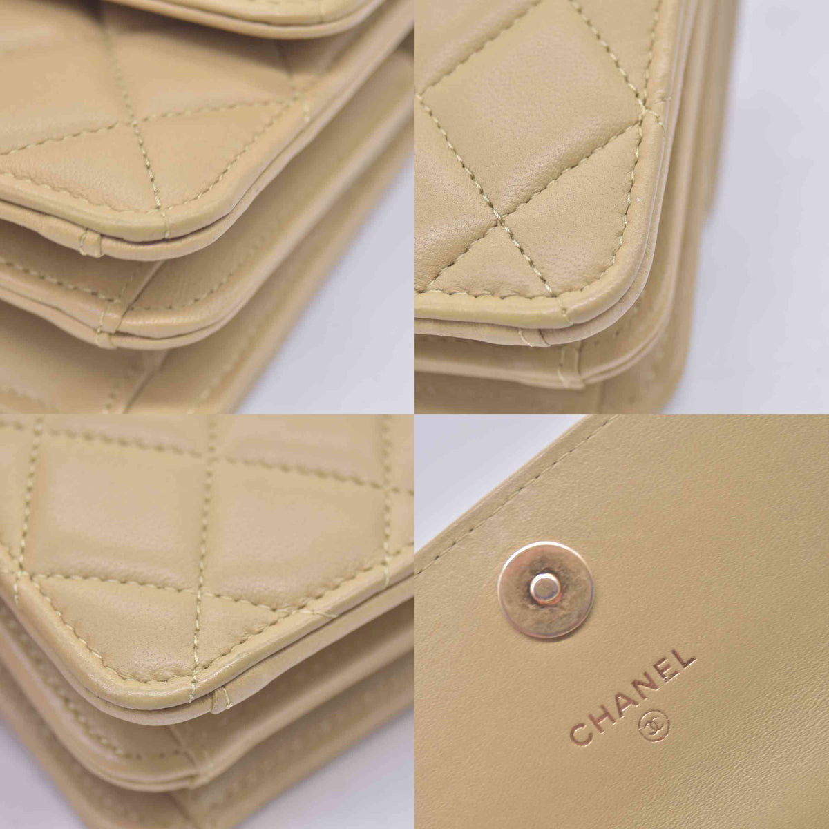 $3450 2021 Chanel Lambskin Quilted Chain Top Handle Clutch With Chain Sage Green 10021371