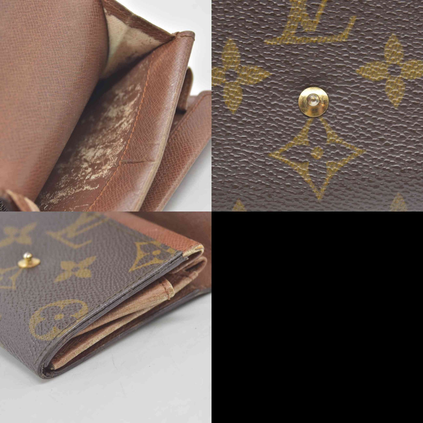 $450 Louis Vuitton Monogram Porte-Monnaie Plat Coin Purse