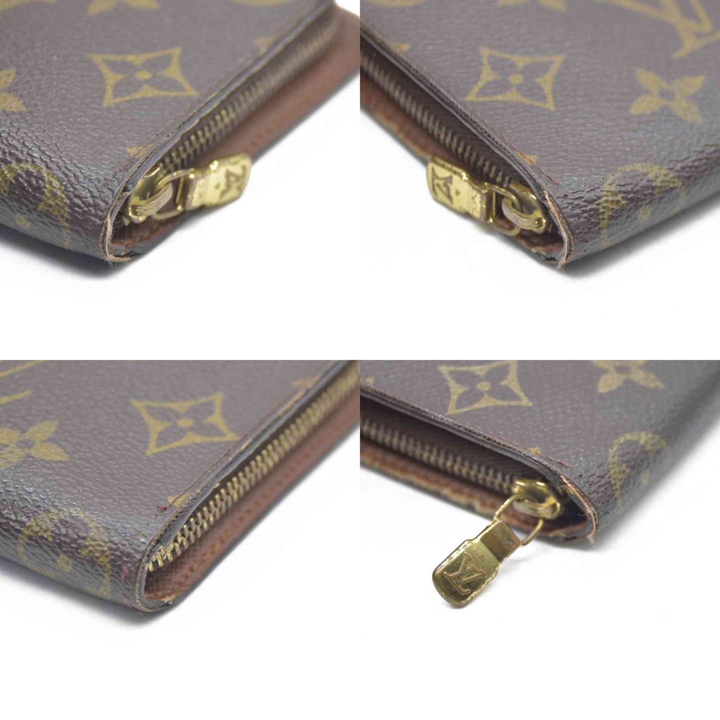 Louis Vuitton Monogram Porte Monnaie Zippy Long Wallet Brown TH0092