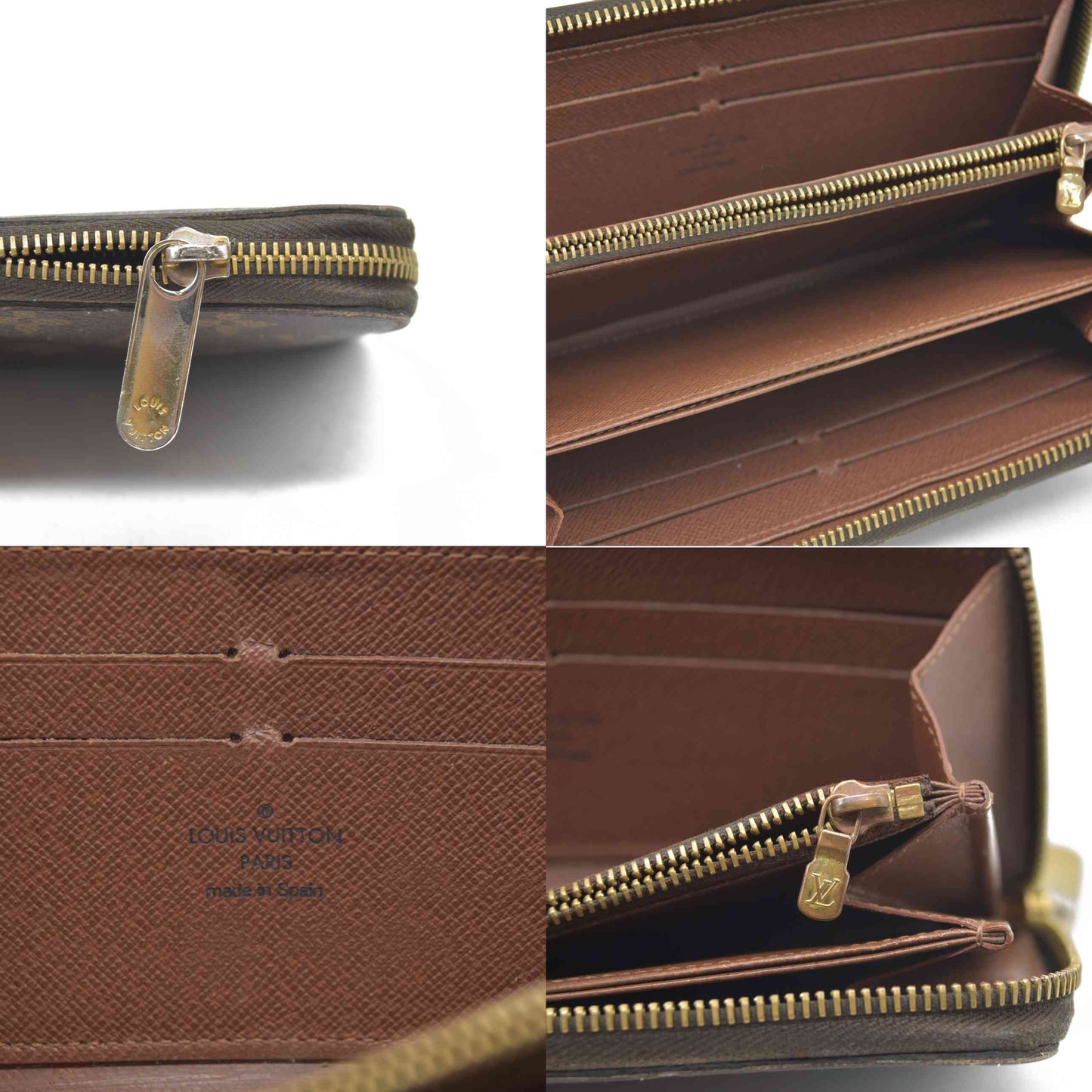 $915 Louis Vuitton 2011 LV Monogram Zippy Wallet CA4181