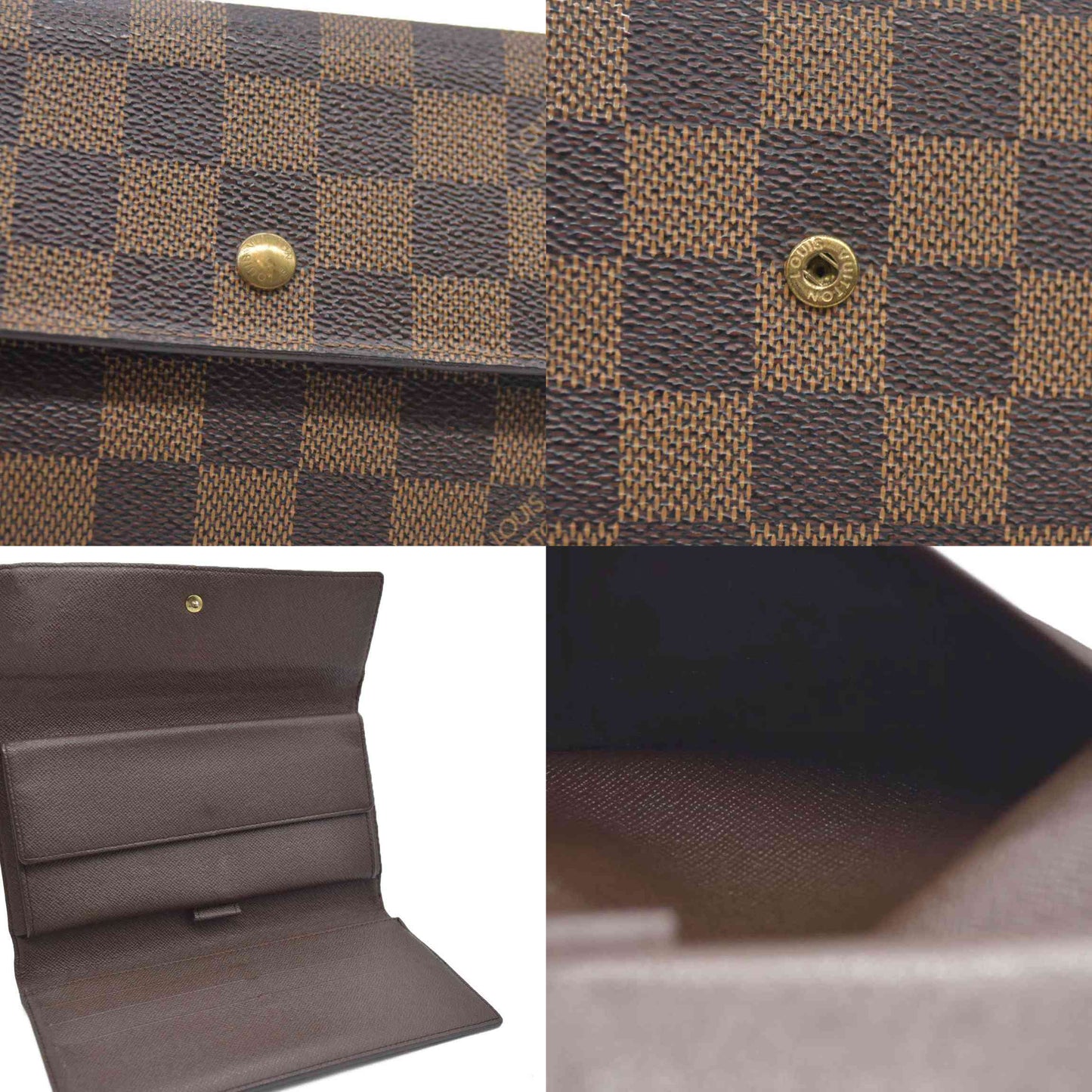 Louis Vuitton Damier Porte Tresor International Trifold Long Wallet TH0014