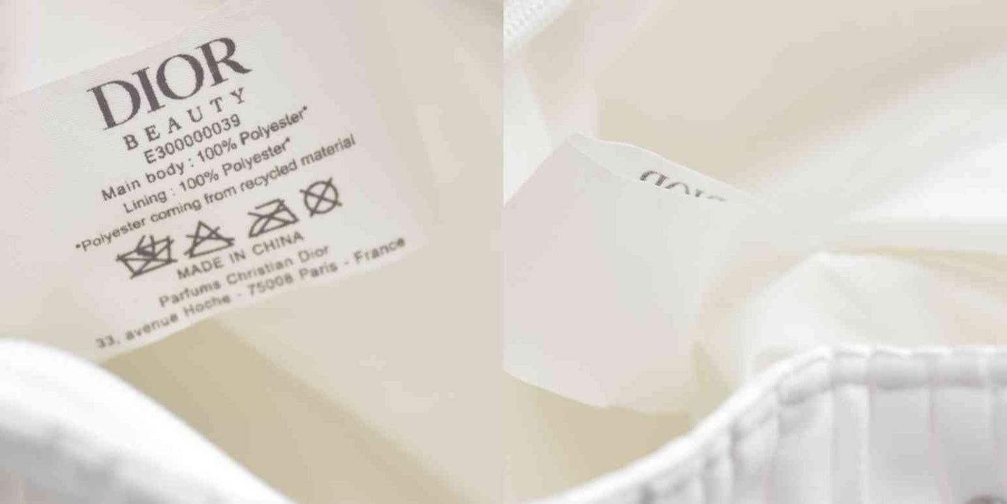 Dior GWP Bucket Drawstring Bag White with Modifications