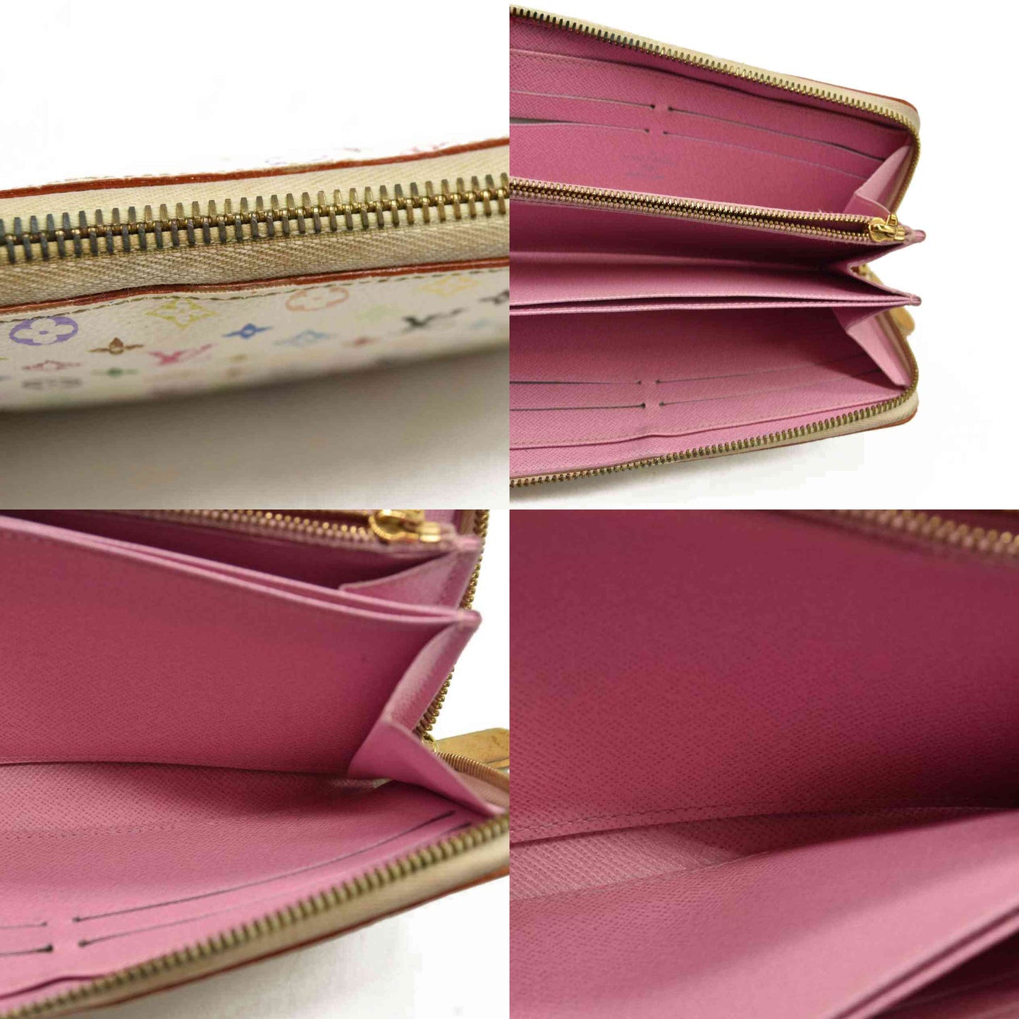 Louis Vuitton  Monogram Murakami Zippy Wallet White CA4134