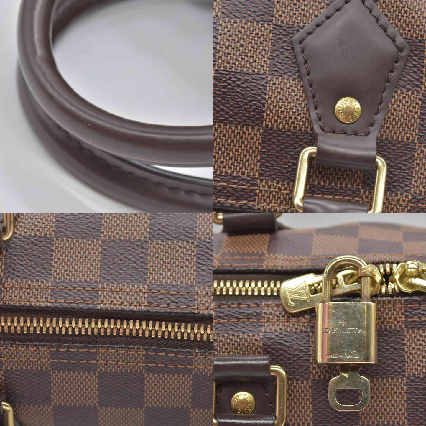 $1940 Louis Vuitton Damier Ebene Speedy Bandouliere 25 SD1159