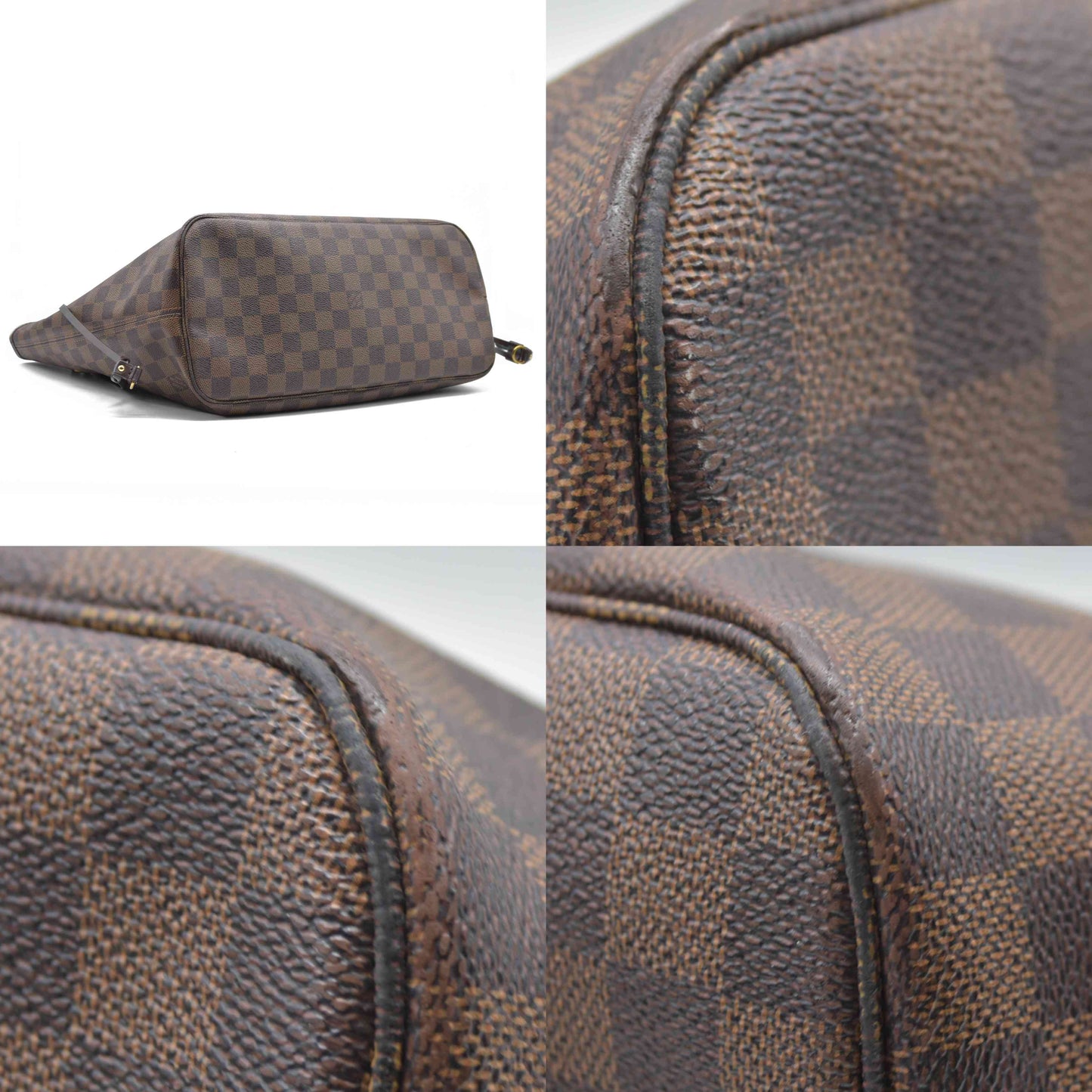 Louis Vuitton  Damier Ebene Neo Neverfull MM Rose Ballerine  AR5016 Tote Pink Interior