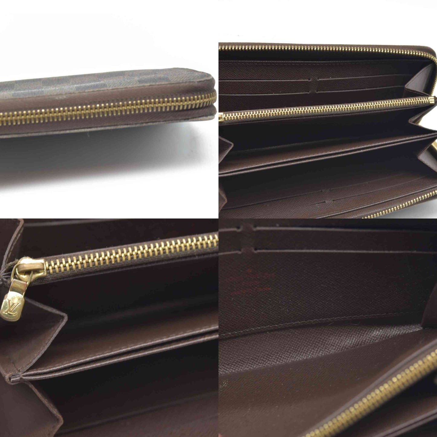 $915 Louis Vuitton Damier Ebene Zippy Wallet CONSIGNMENT VI4057 2007