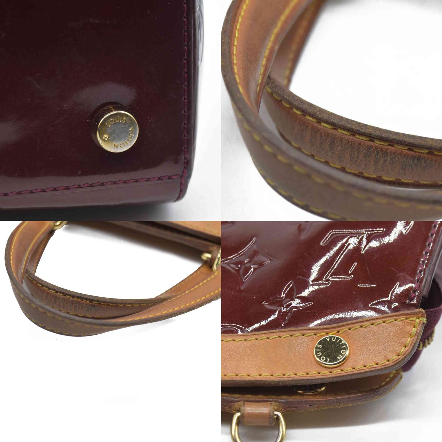 AUCTION $2730 Louis Vuitton  Vernis Brea MM Rouge Fauviste