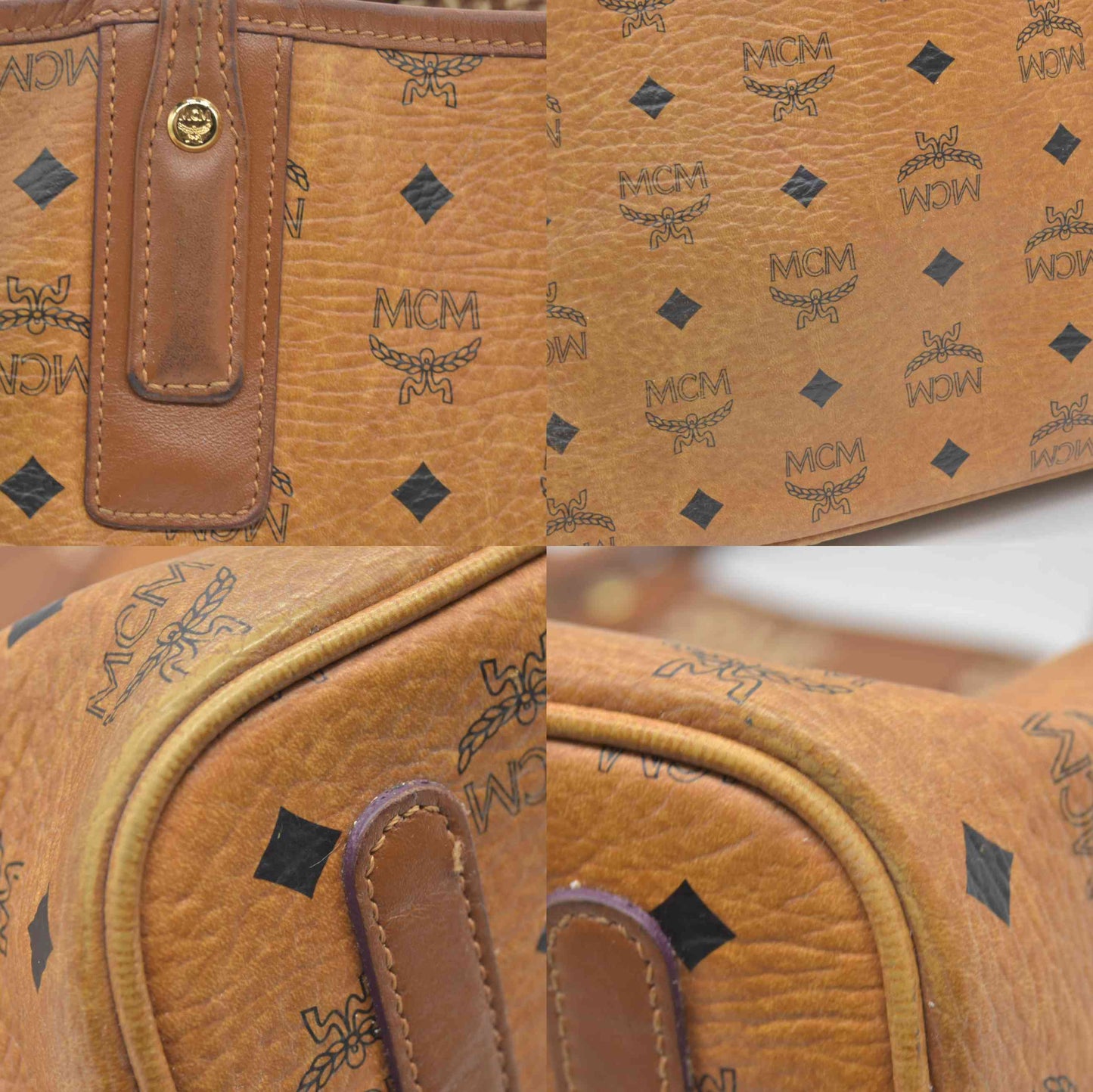 $730 MCM Medium Liz Reversible Tote Cognac