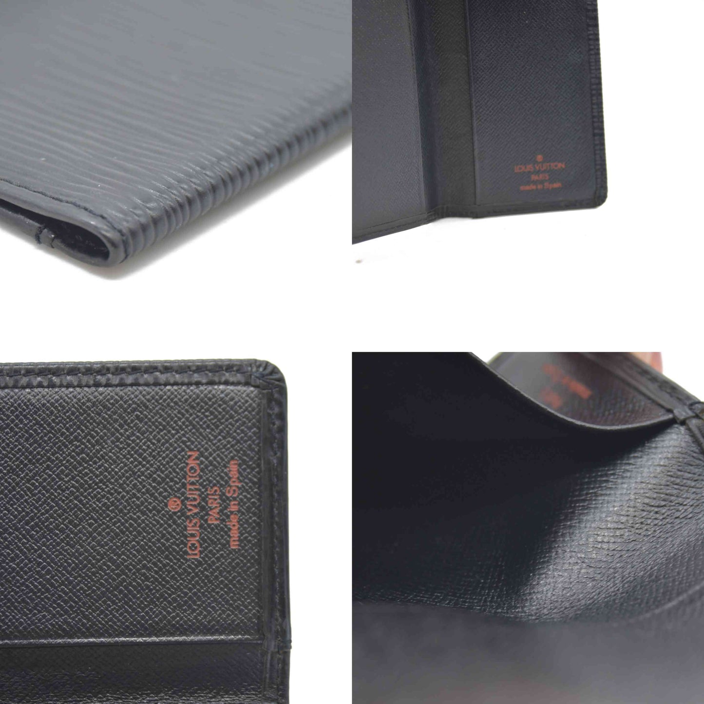 Louis Vuitton Epi De Poche Leather Pass Card Case Black CA1908