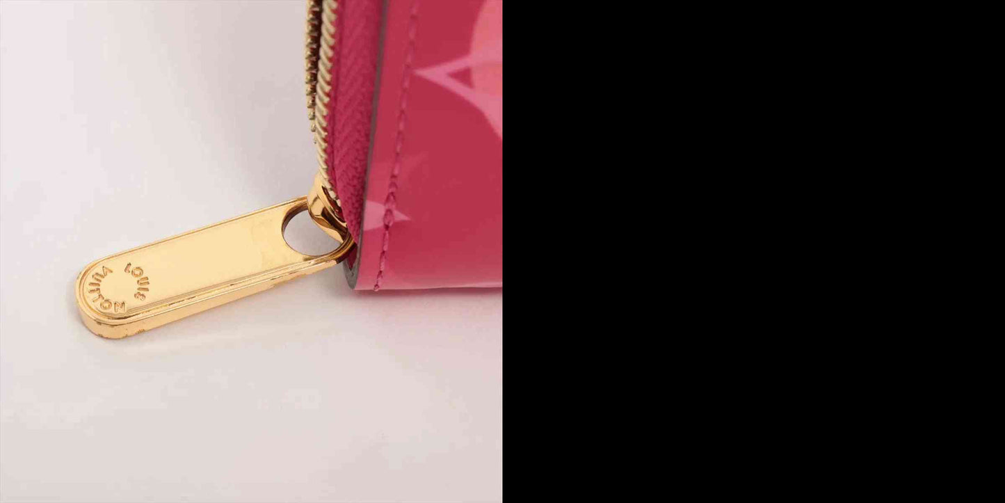 Louis Vuitton Vernis Zippy Coin Purse M90589 Pink Coin Purse RFID