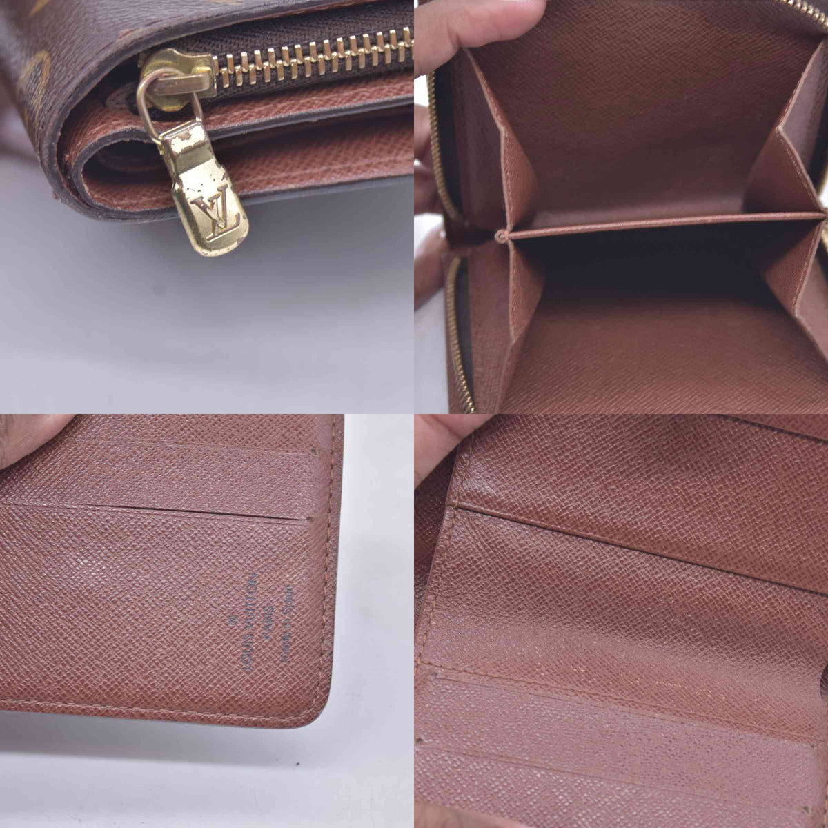 $520 2003 Louis Vuitton Monogram Compact Zip Wallet CA0033 CONSIGNMENT