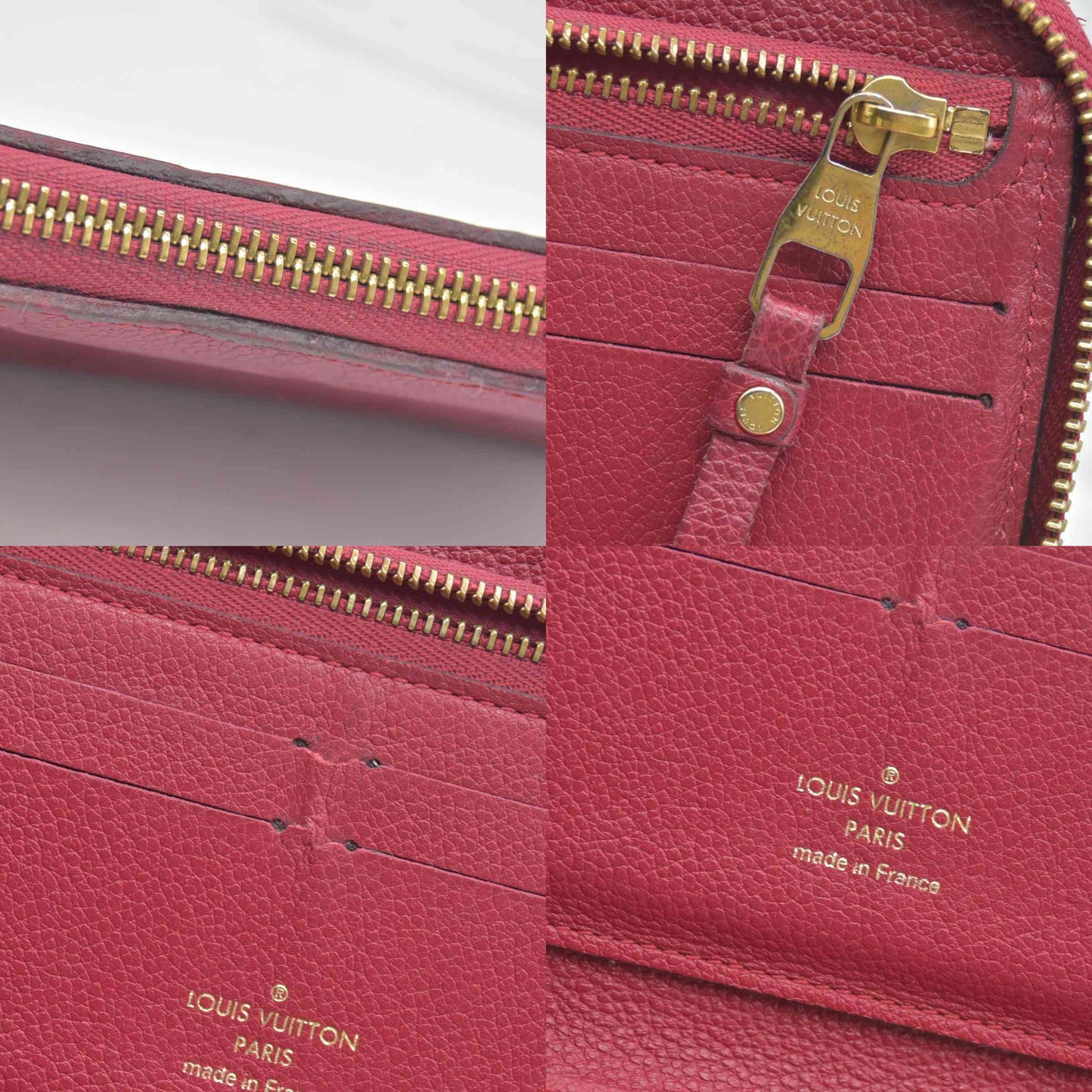 $1170 2013 Louis Vuitton Empreinte Zippy Organizer Red CONSIGNMENT SP1183