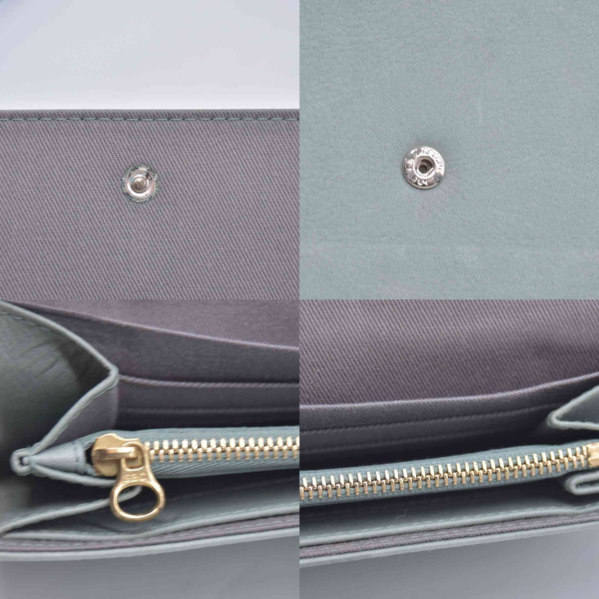 $295 2005 Chloe Bifold Teal Leather Wallet CONSIGNMENT 10020939