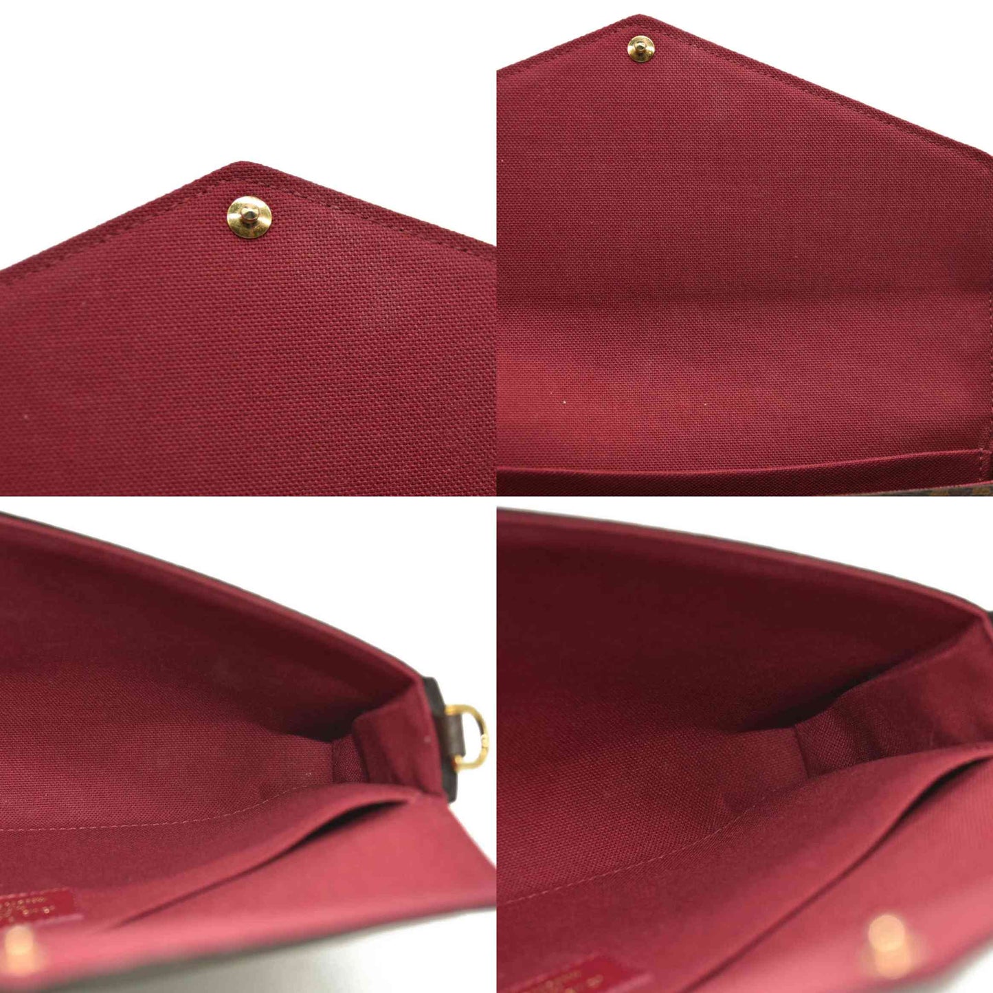 Louis Vuitton  Monogram Pochette Felicie Chain Wallet Fuchsia
