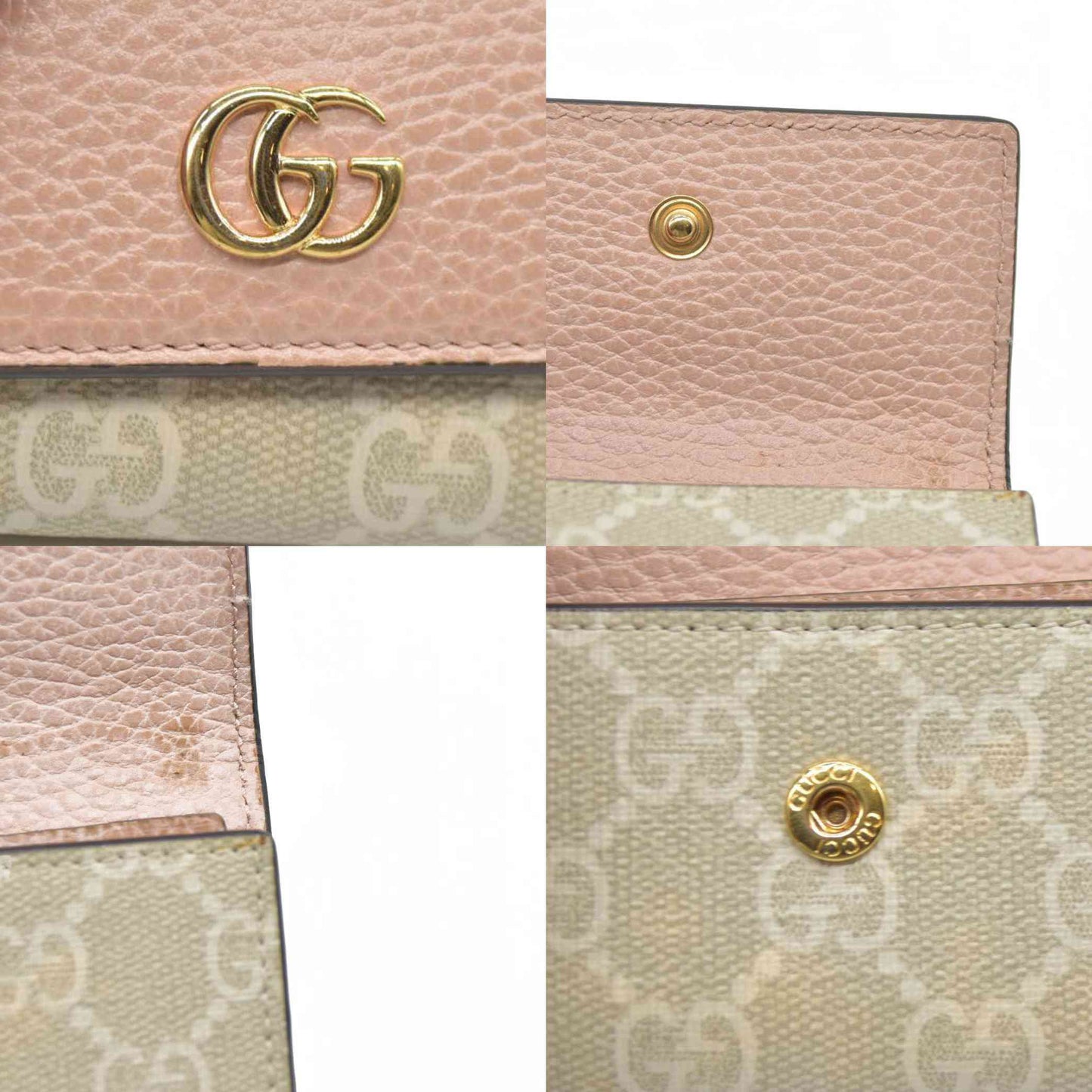 AUCTION $350 GUCCI GG Marmont GG Supreme Leather 6 Ring Key Case