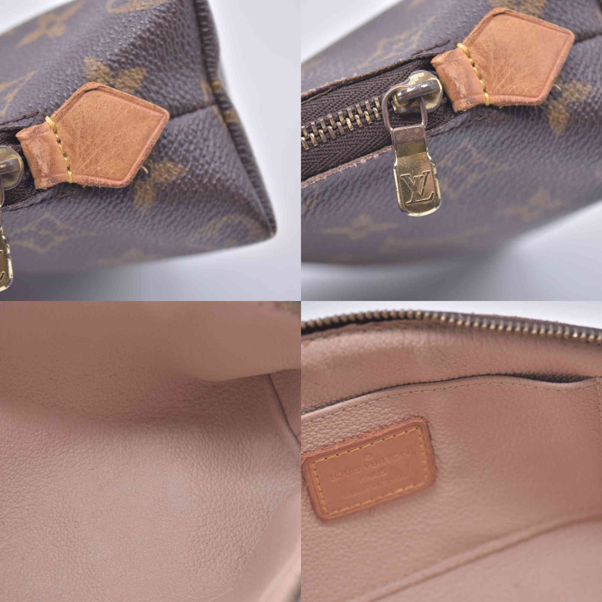 $625 2000 LOUIS VUITTON Monogram Cosmetic Pouch CA1010