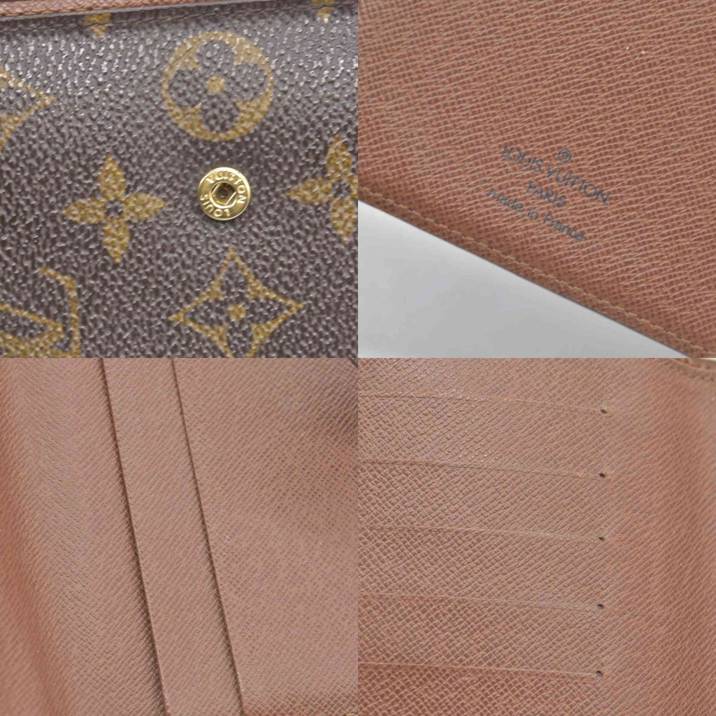 $750 2003 Louis Vuitton Consignment Monogram Porte Papier Zippy Wallet Brown SP0093 CONSIGNMENT