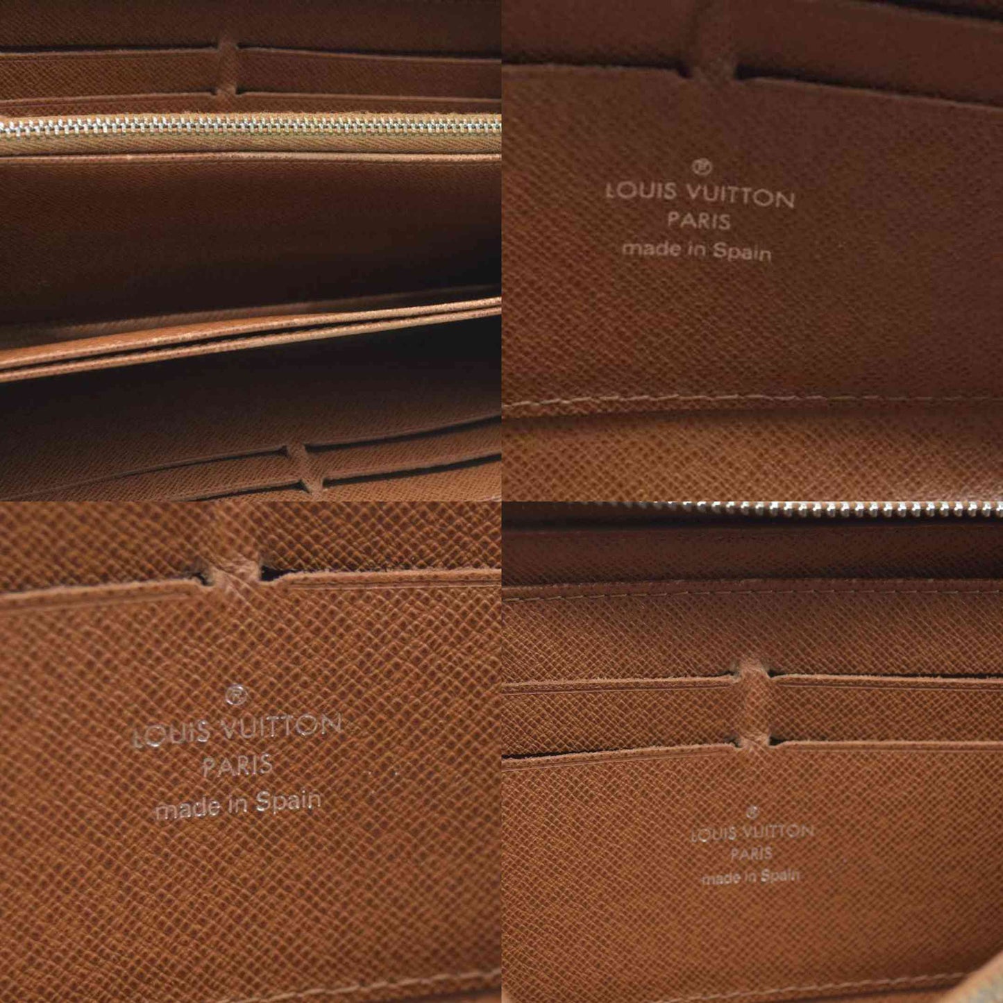 AUCTION $1000 Louis Vuitton Epi Leather Zippy Zip Around Long Wallet Purse Brown CA0066