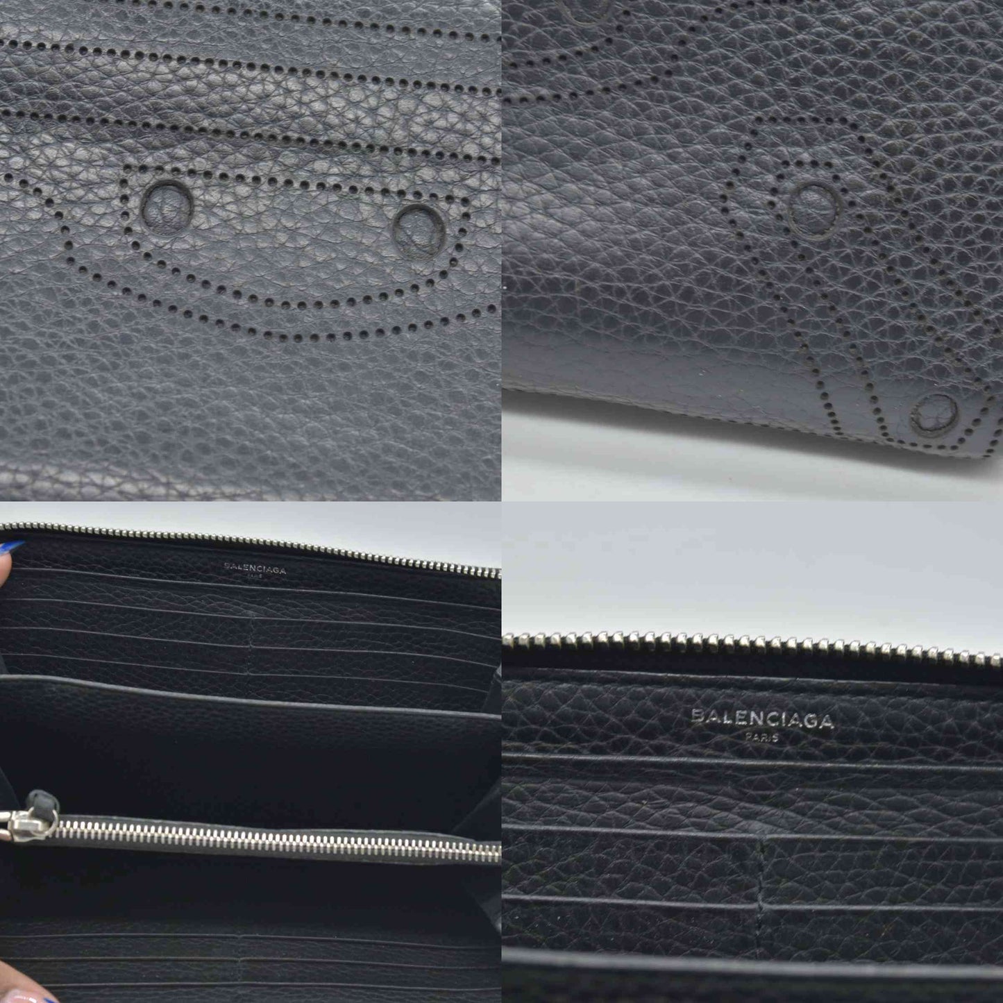 $650 Balenciaga Leather Continental Wallet CONSIGNMENT