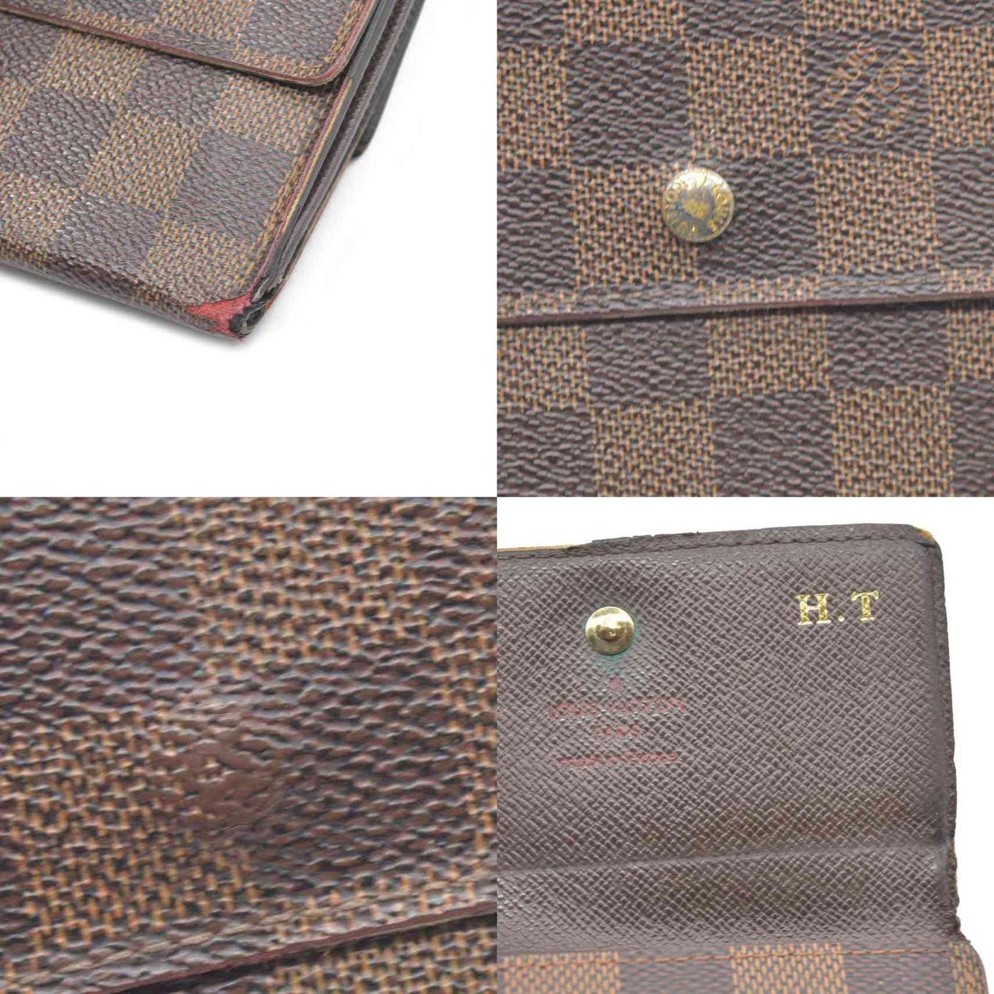 Louis Vuitton Monogram Portefeiulle Elise Trifold Wallet Brown