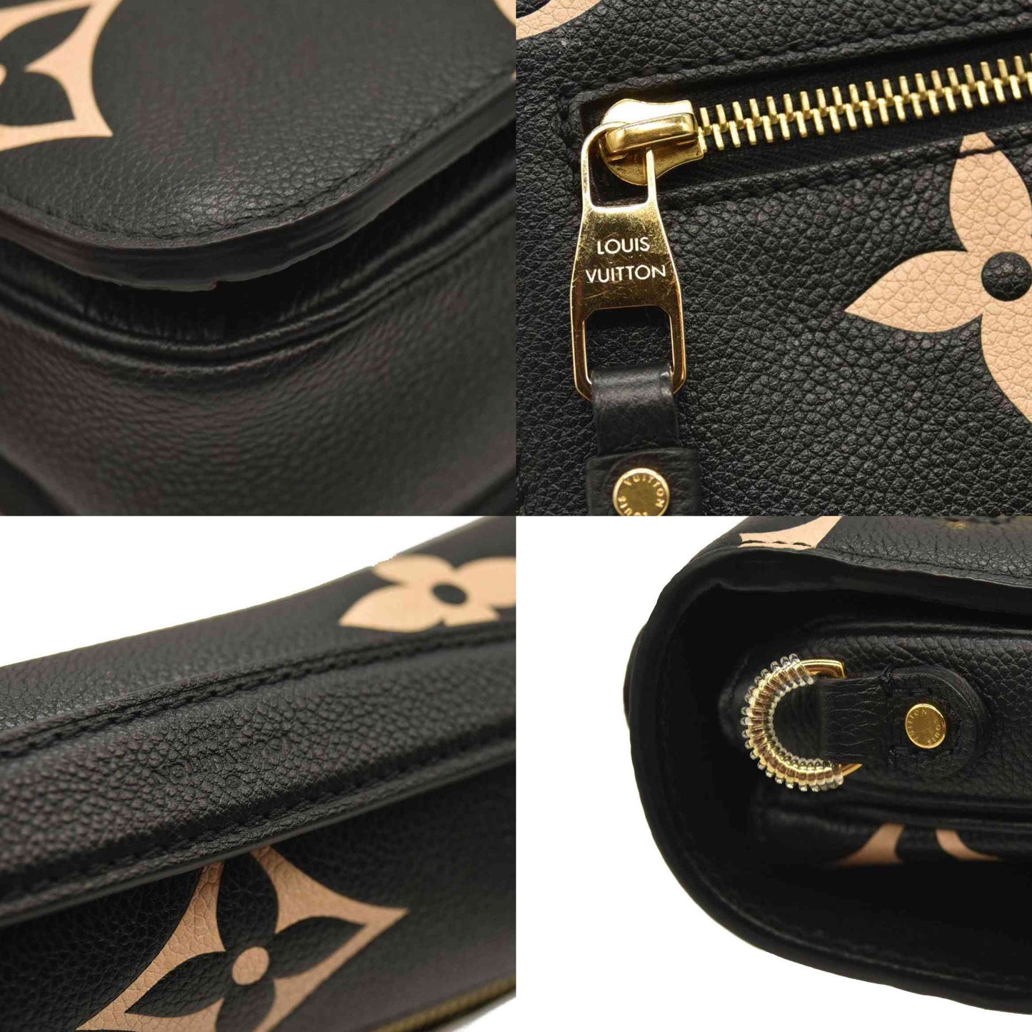 LOUIS VUITTON  Empreinte Monogram Giant Pochette Metis Black Beige