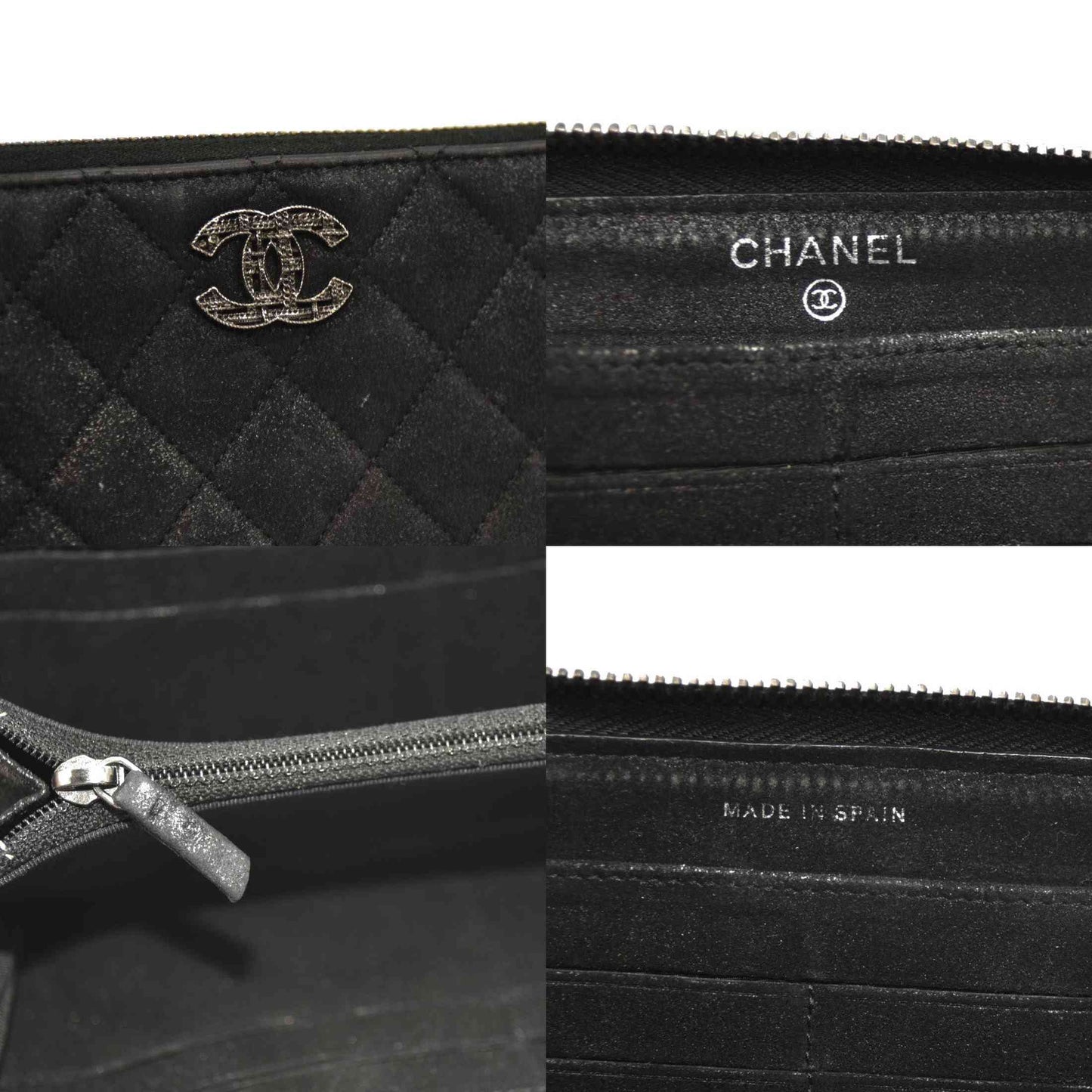 CHANEL Chanel Matelasse Long Wallet Black