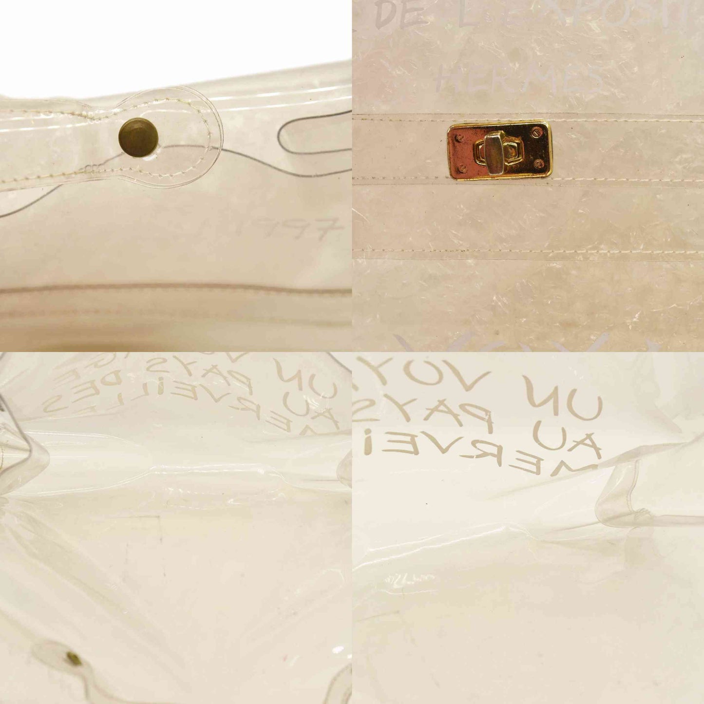 Hermes  Vinyl Souvenir De L'Exposition Kelly Transparent