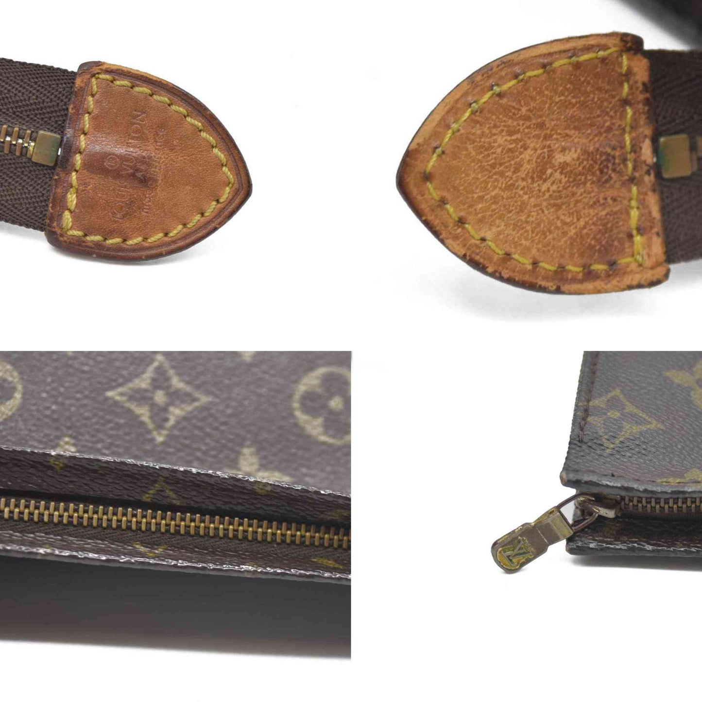 AUCTION $1050 Louis Vuitton Monogram Poche Toilette 26 Cosmetics Pouch Purse Brown 882TH