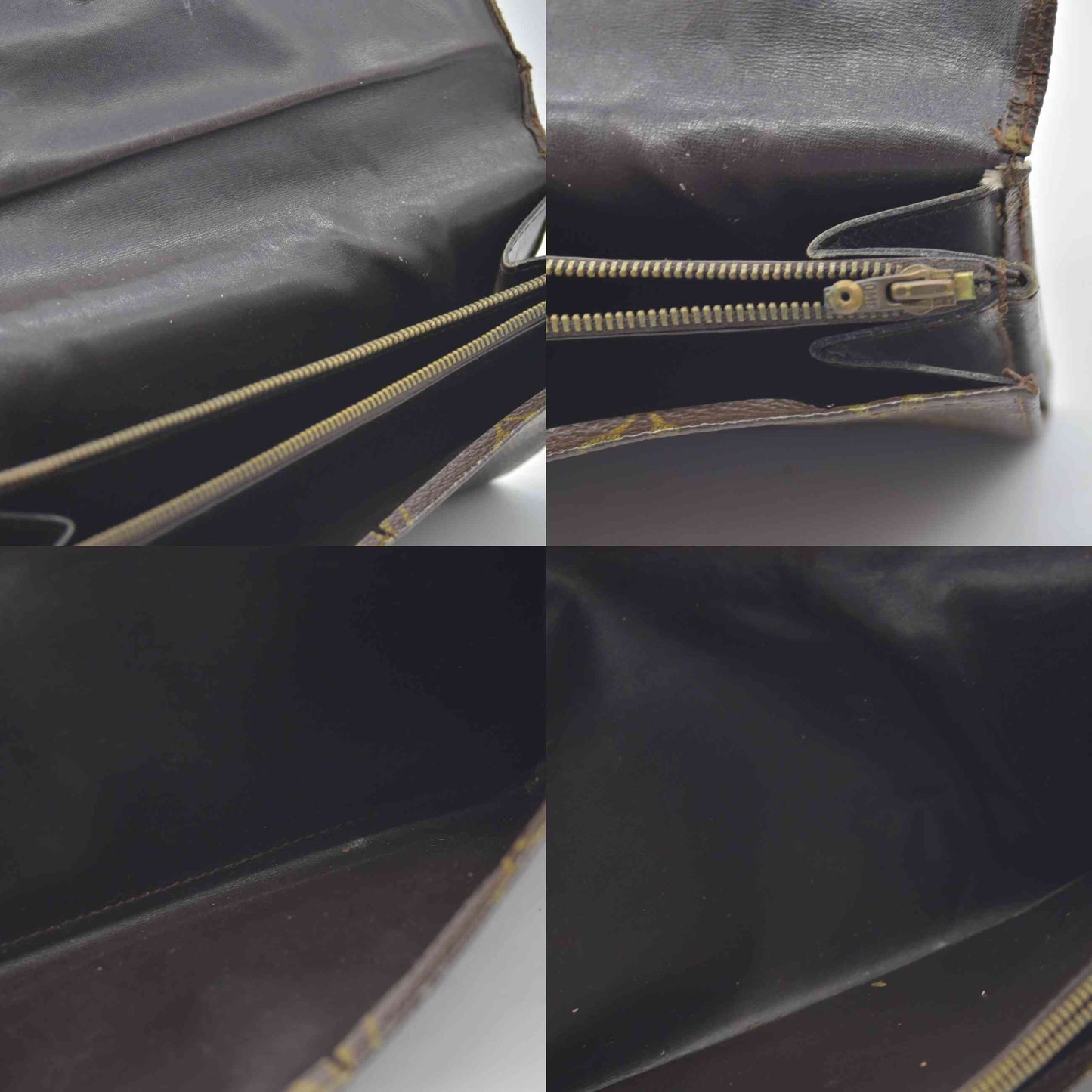 $775 1980s Louis Vuitton Monogram Long Sarah Wallet Brown