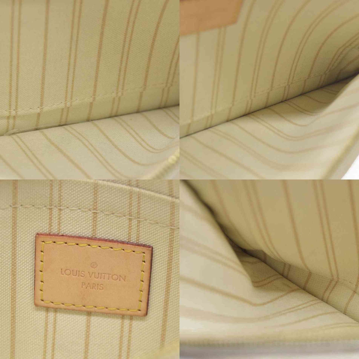 $2170 Louis Vuitton  Damier Azur Neverfull MM GM Pochette SD3147