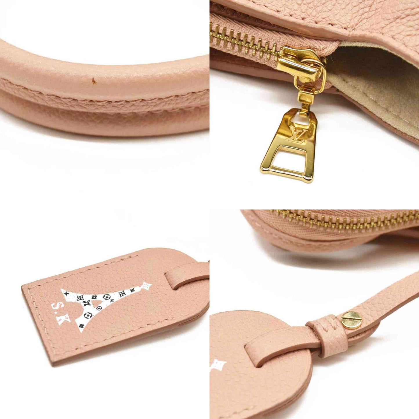 Louis Vuitton  Empreinte Monogram Giant Petit Palais Rose Trianon Creme RFID