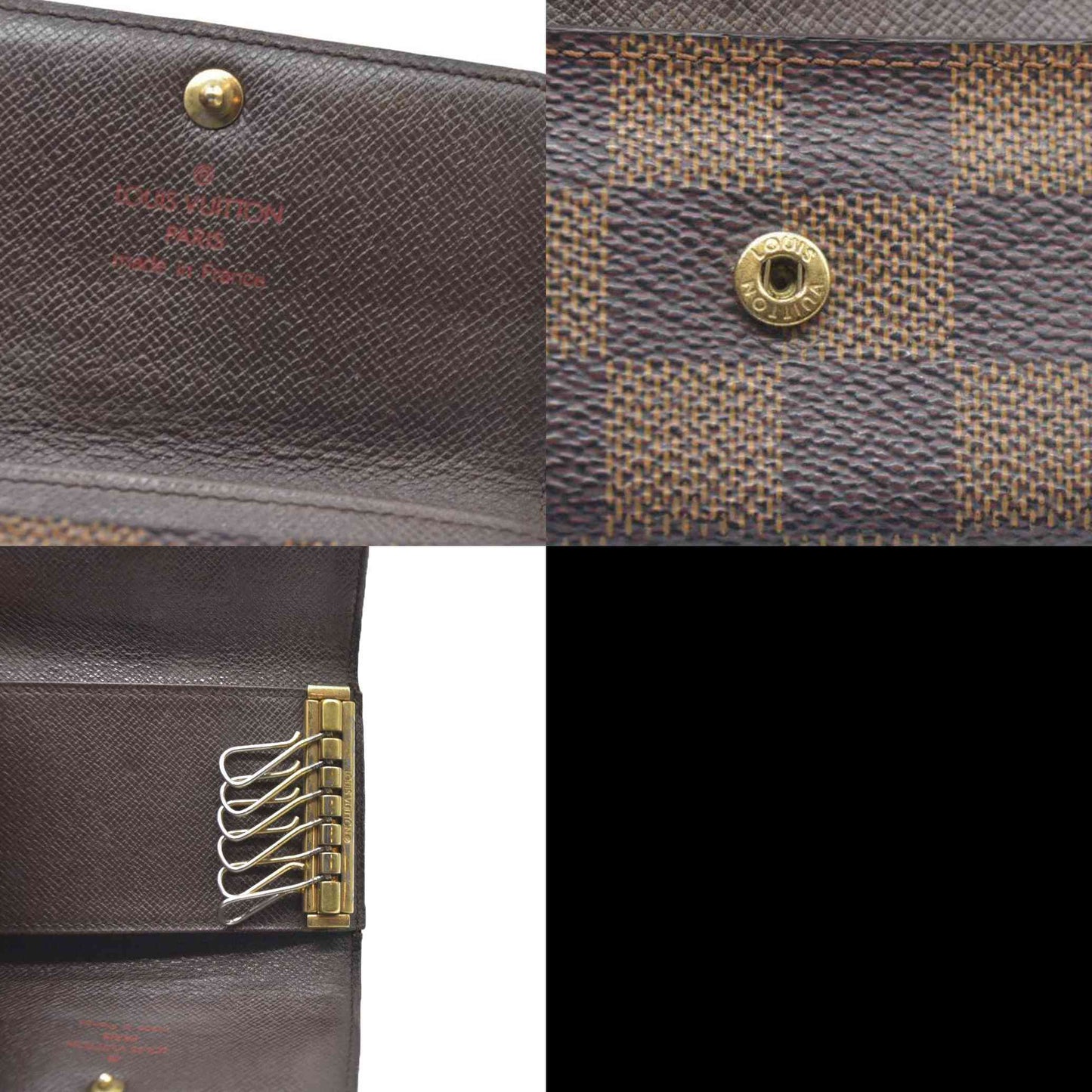 AUCTION $345 Louis Vuitton Damier Multicles 6 Ring Key Case Brown CT1011