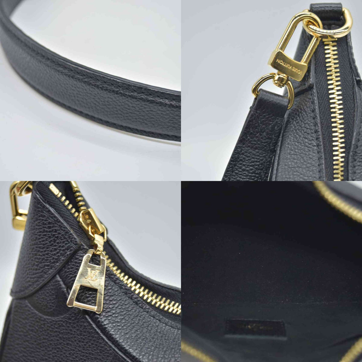 $2640  Louis Vuitton Empreinte Monogram Giant Bagatelle NM Black