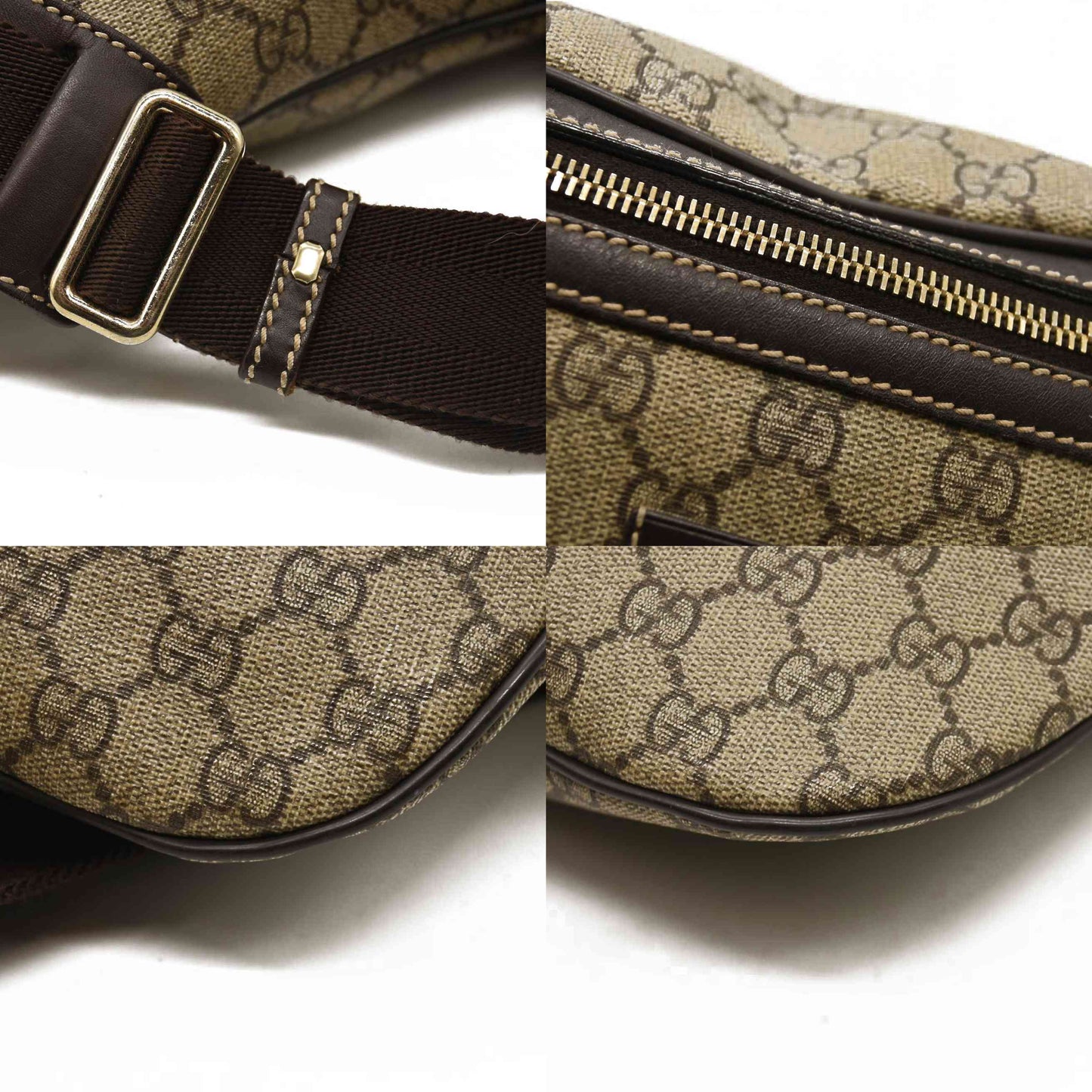 Gucci  GG Plus Monogram Belt Bag Dark Brown